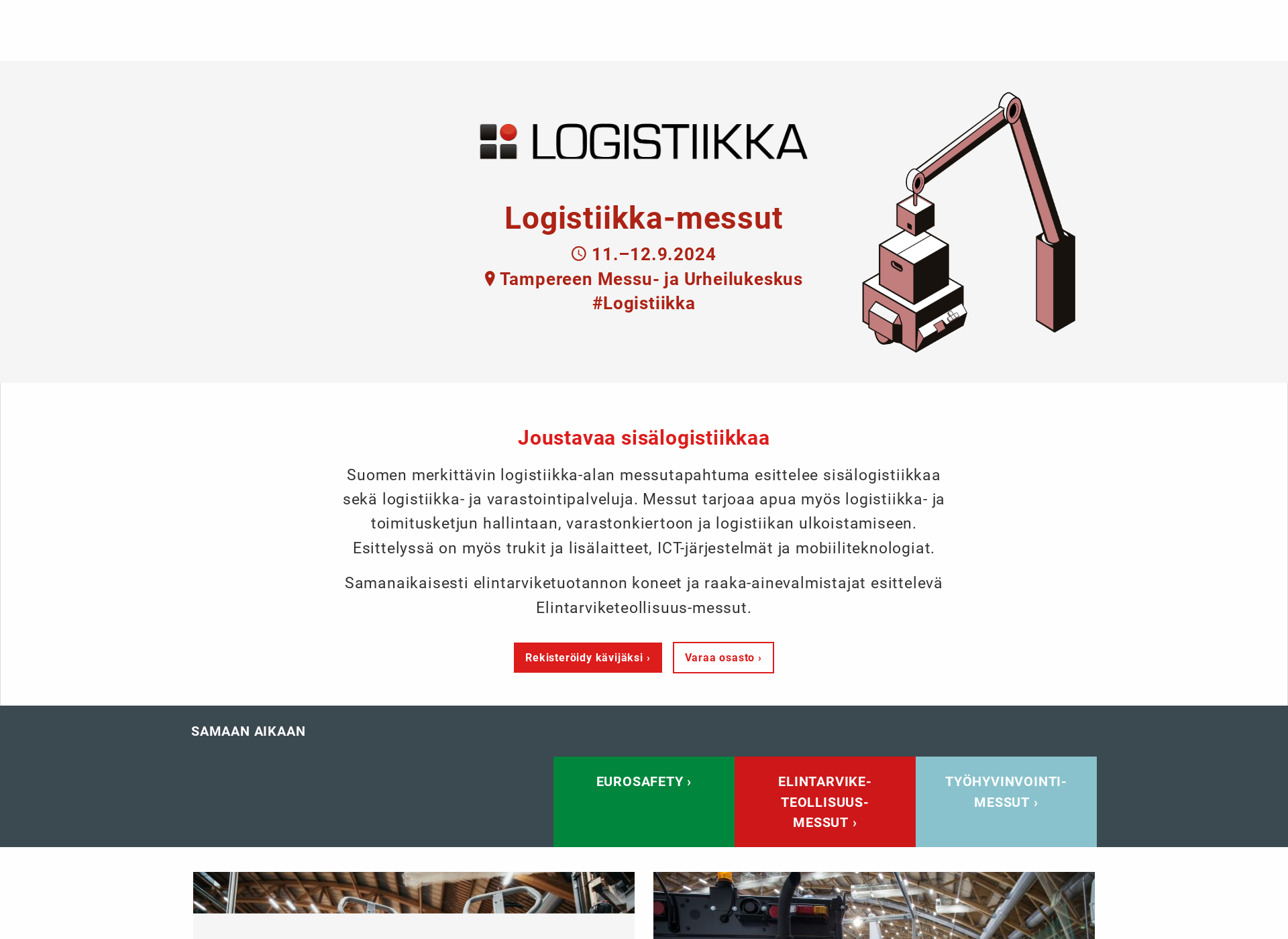 Screenshot for logistiikkamessut.fi