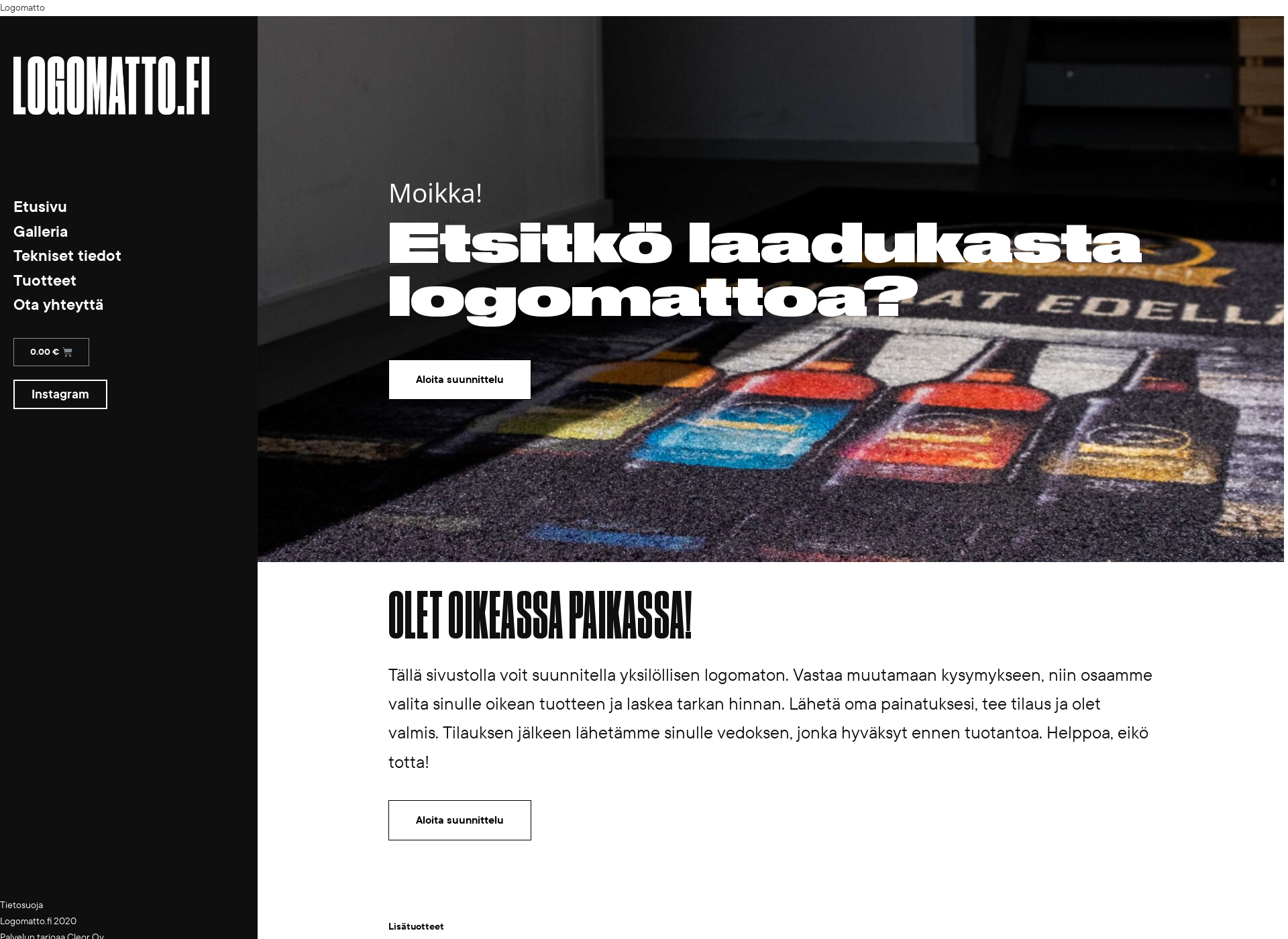 Skärmdump för logomatto.fi