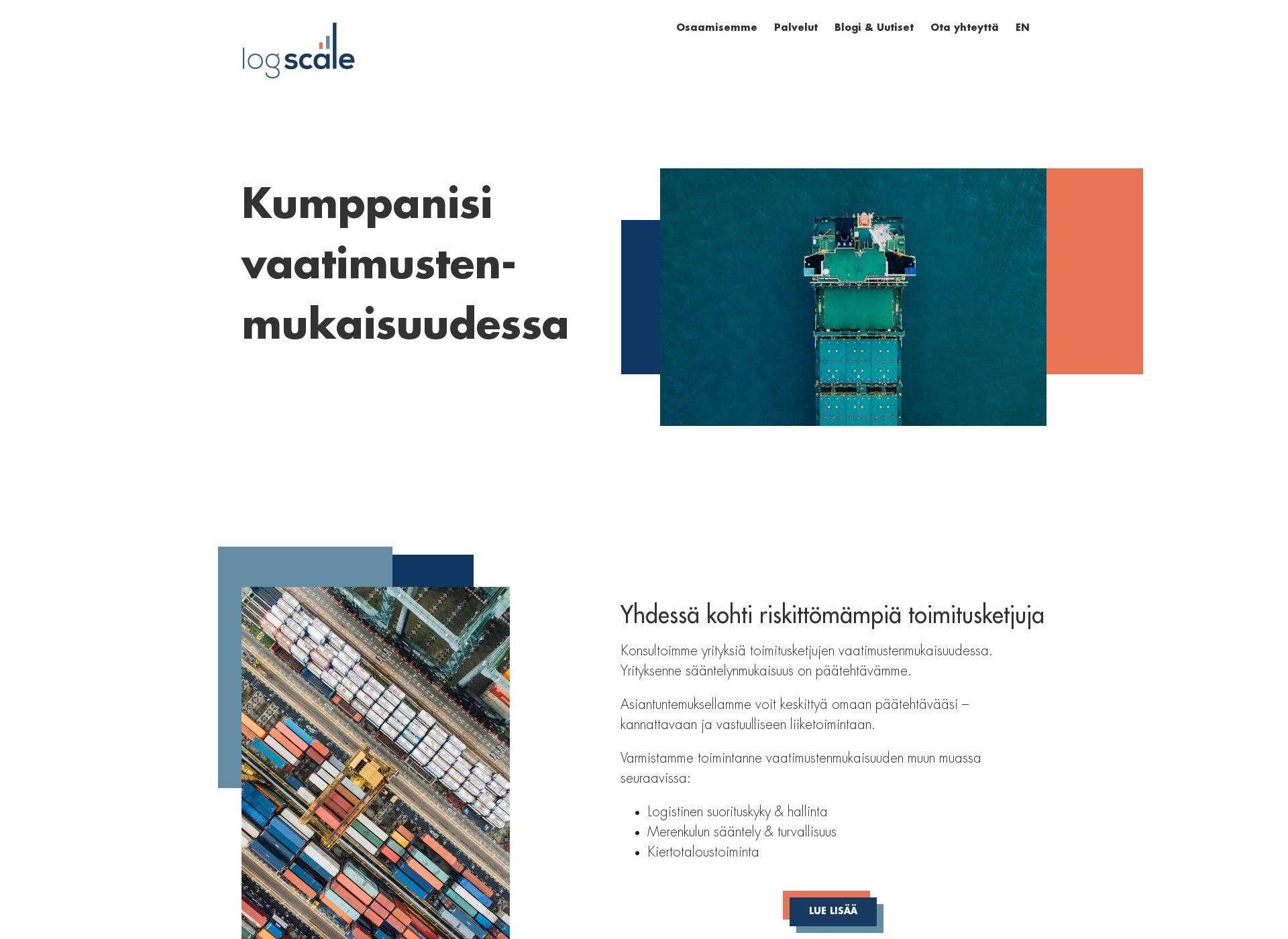 Skärmdump för logscale.fi