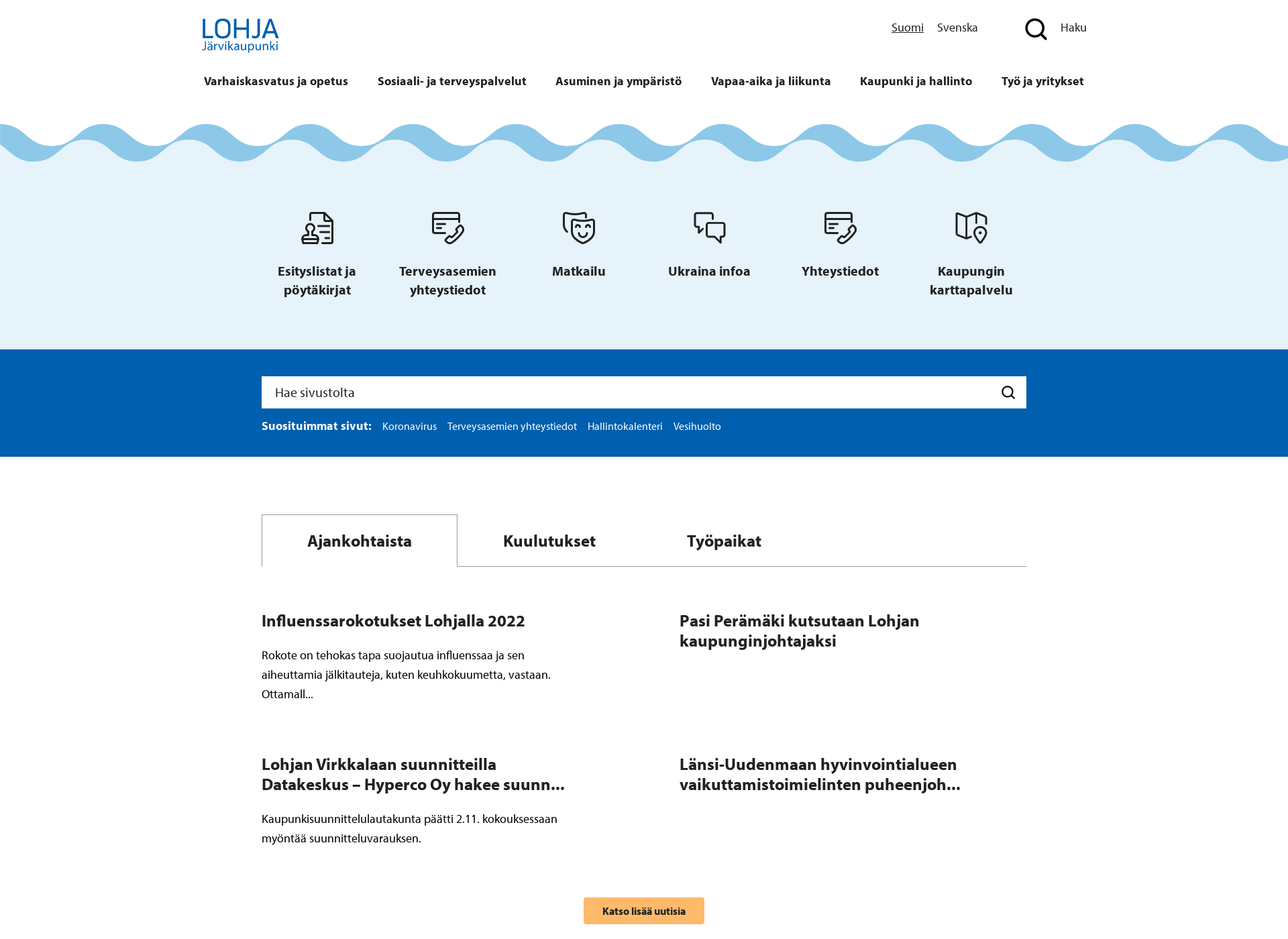 Screenshot for lohja.fi