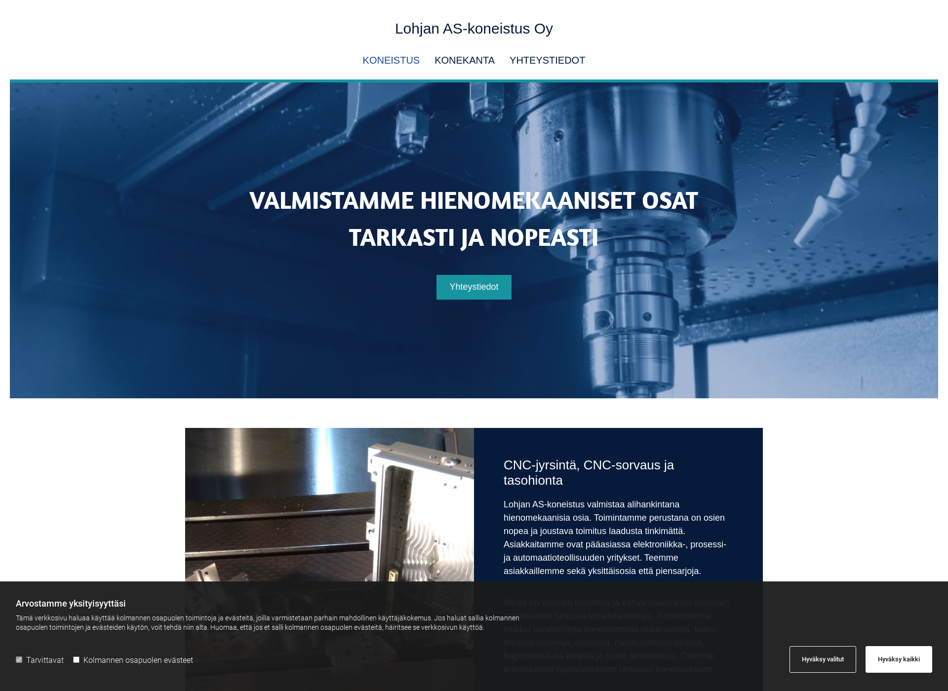 Screenshot for lohjanas-koneistus.fi