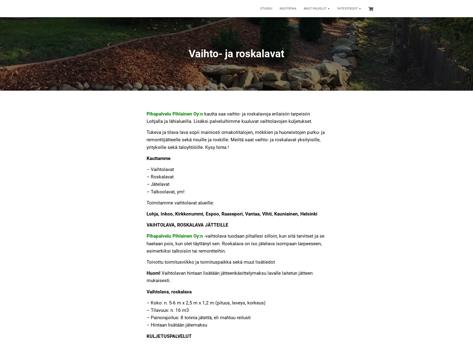 Screenshot for lohjavaihtolava.fi