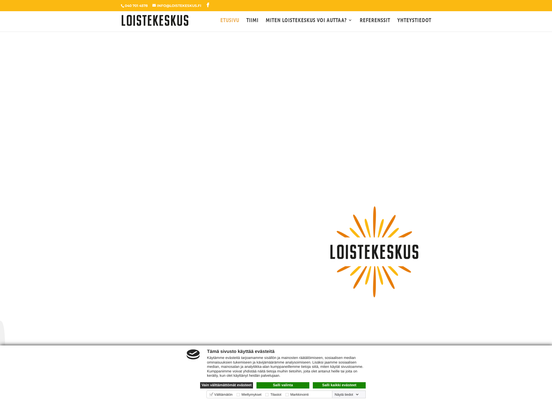 Skärmdump för loistekeskus.fi