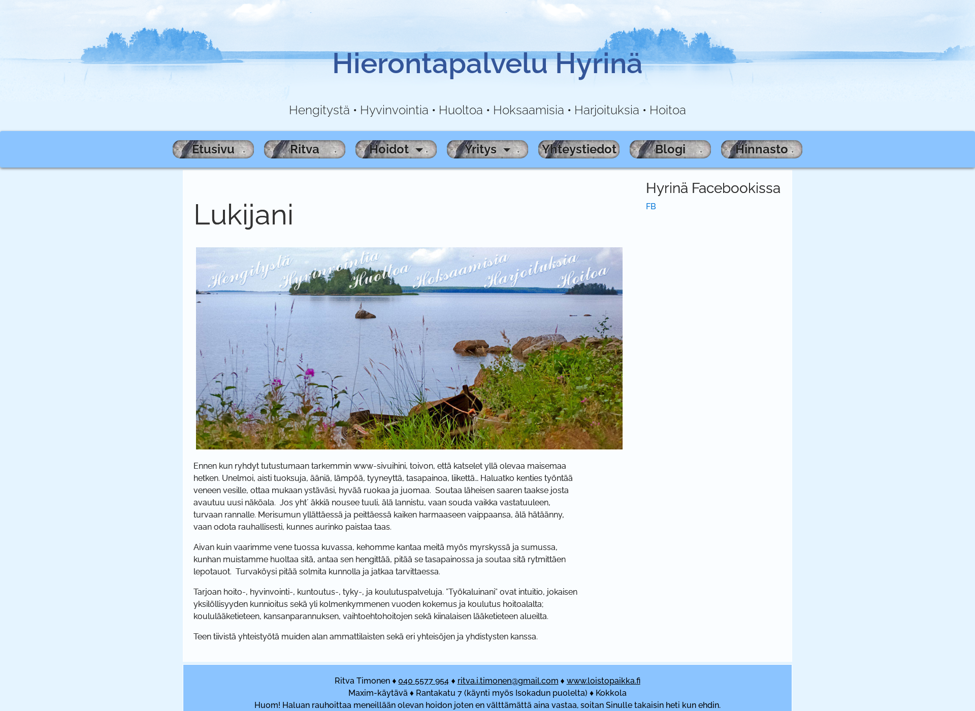 Screenshot for loistopaikka.fi