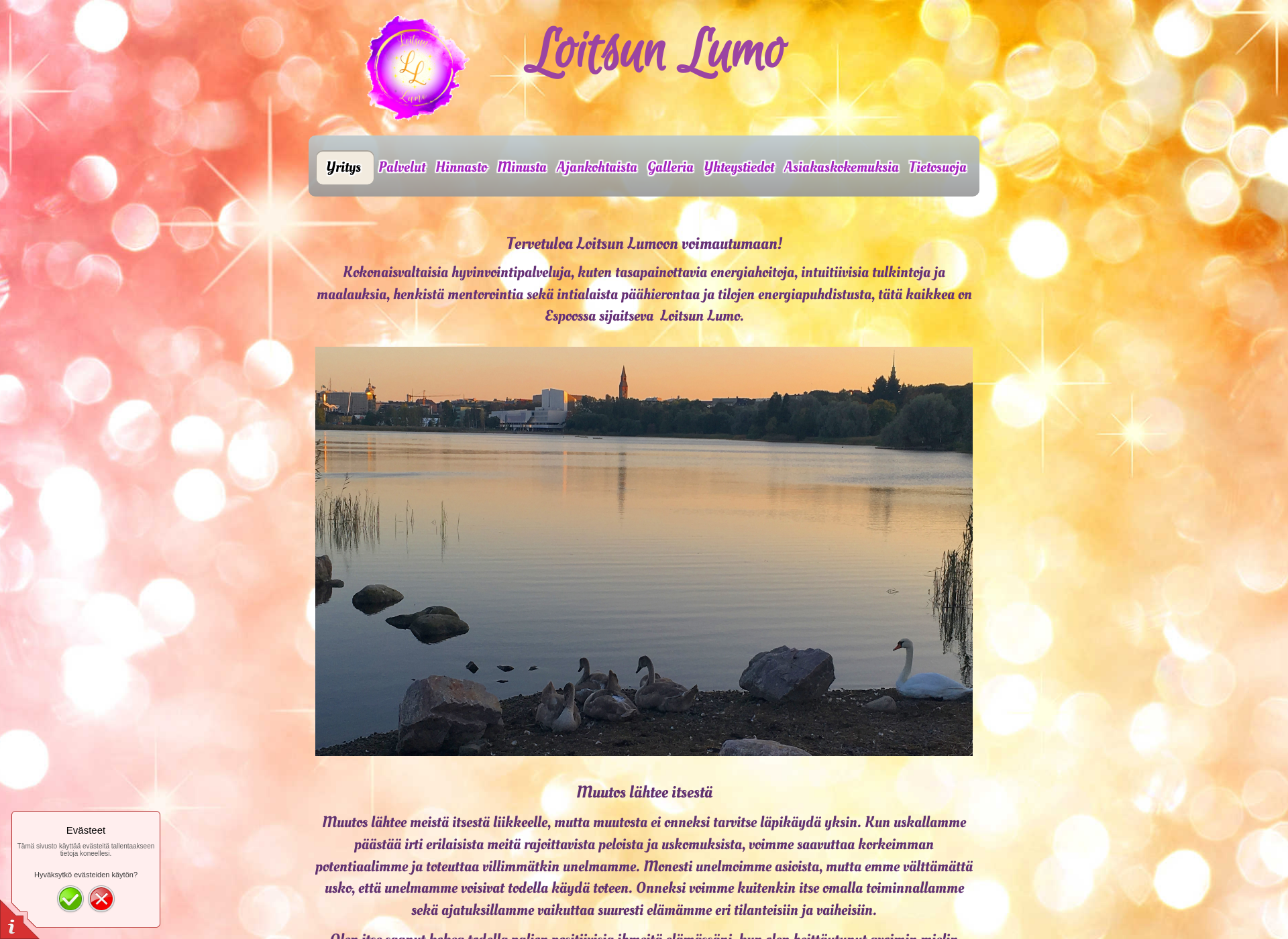 Screenshot for loitsunlumo.fi