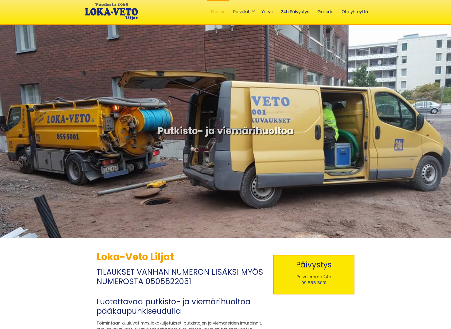 Skärmdump för loka-veto.fi