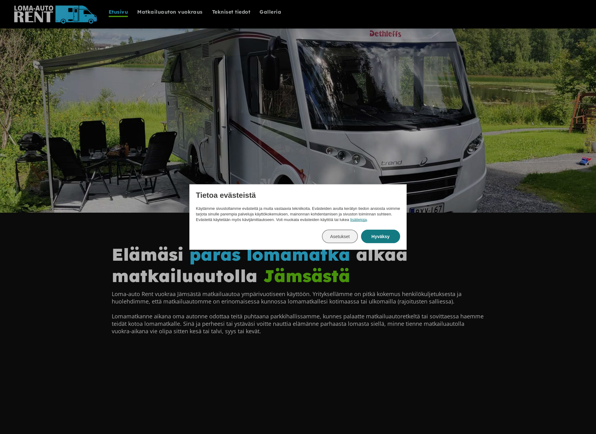 Skärmdump för loma-autorent.fi