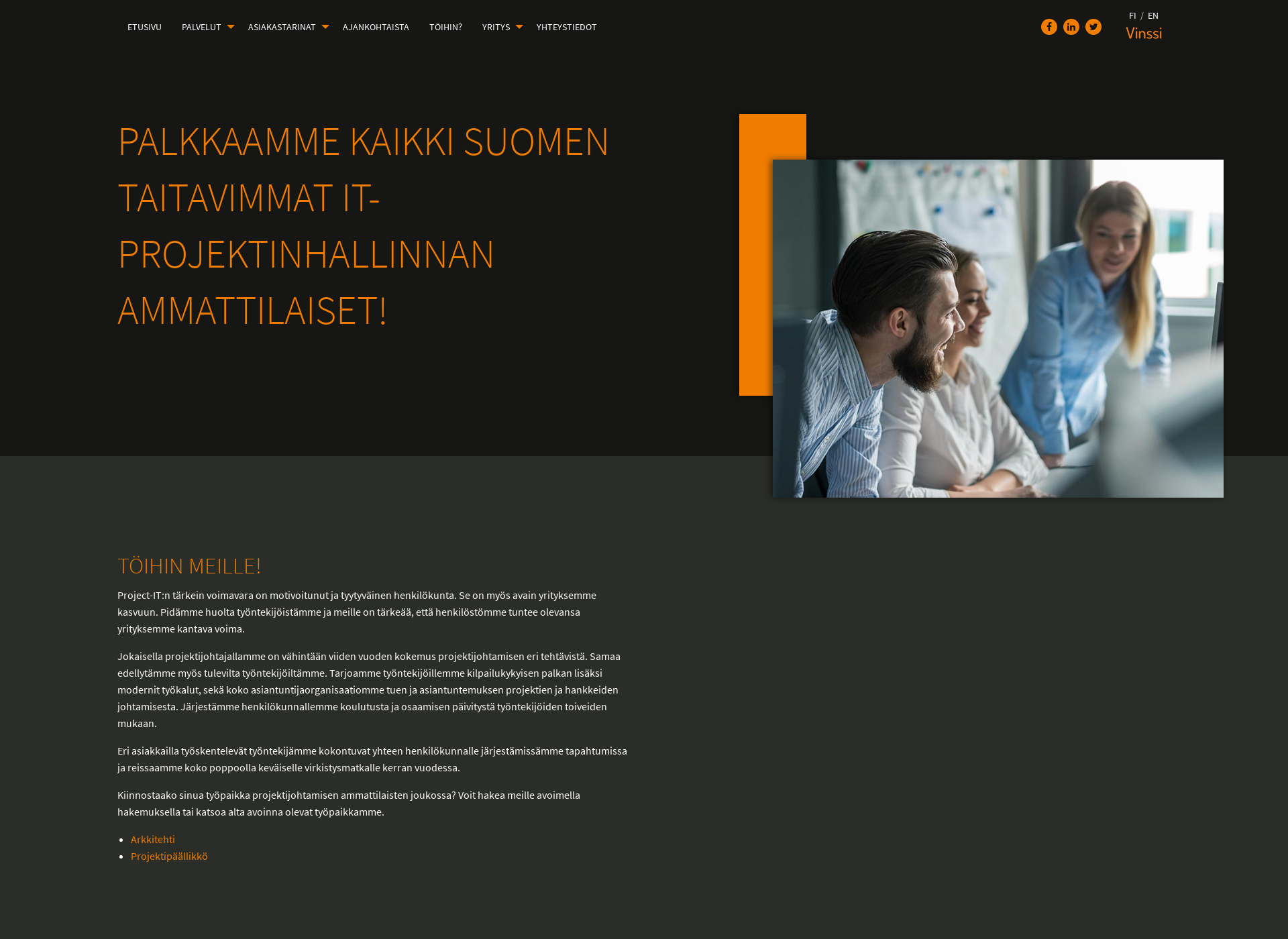 Skärmdump för lomalletoihin.fi