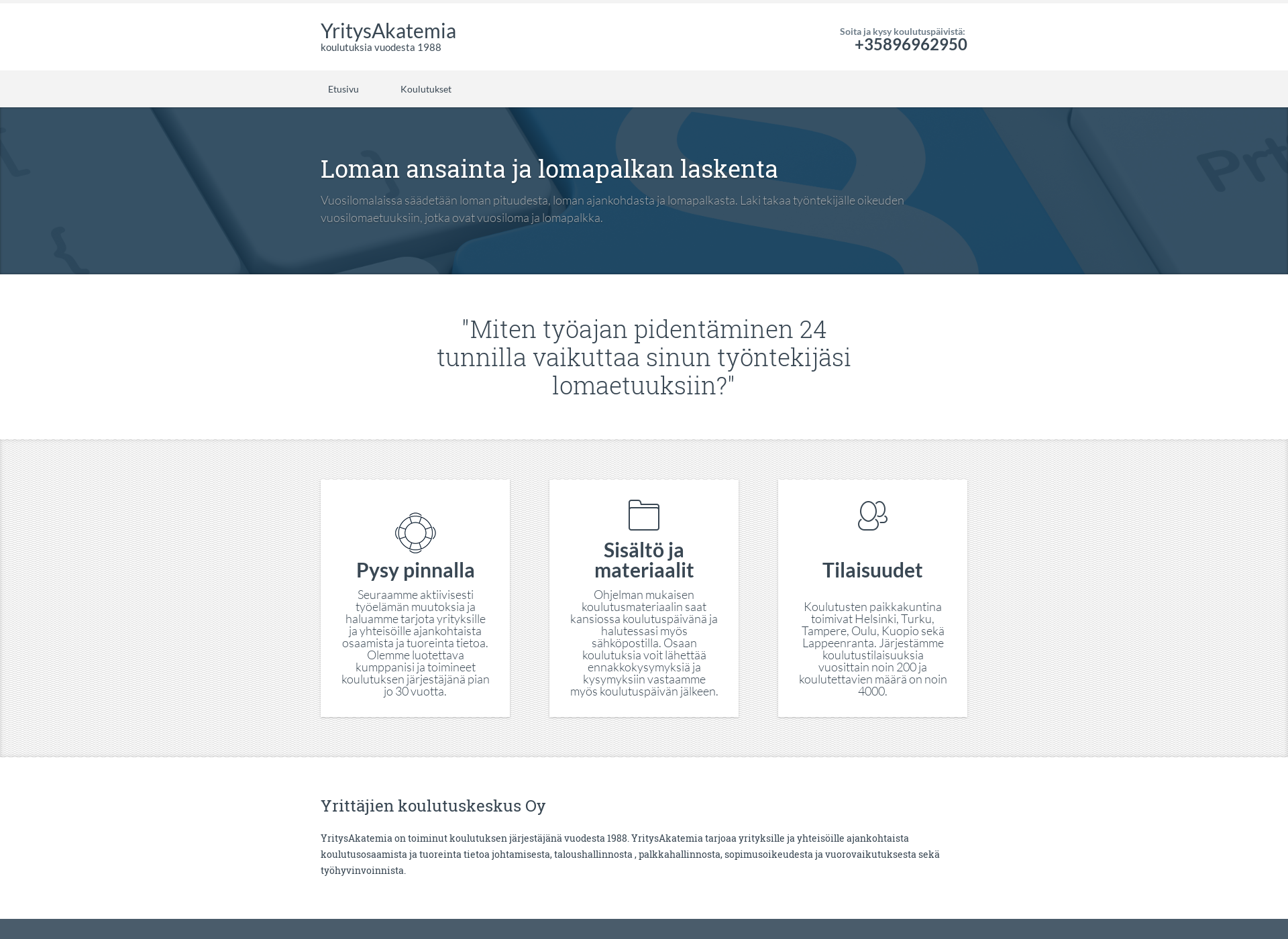Screenshot for lomapalkka.fi