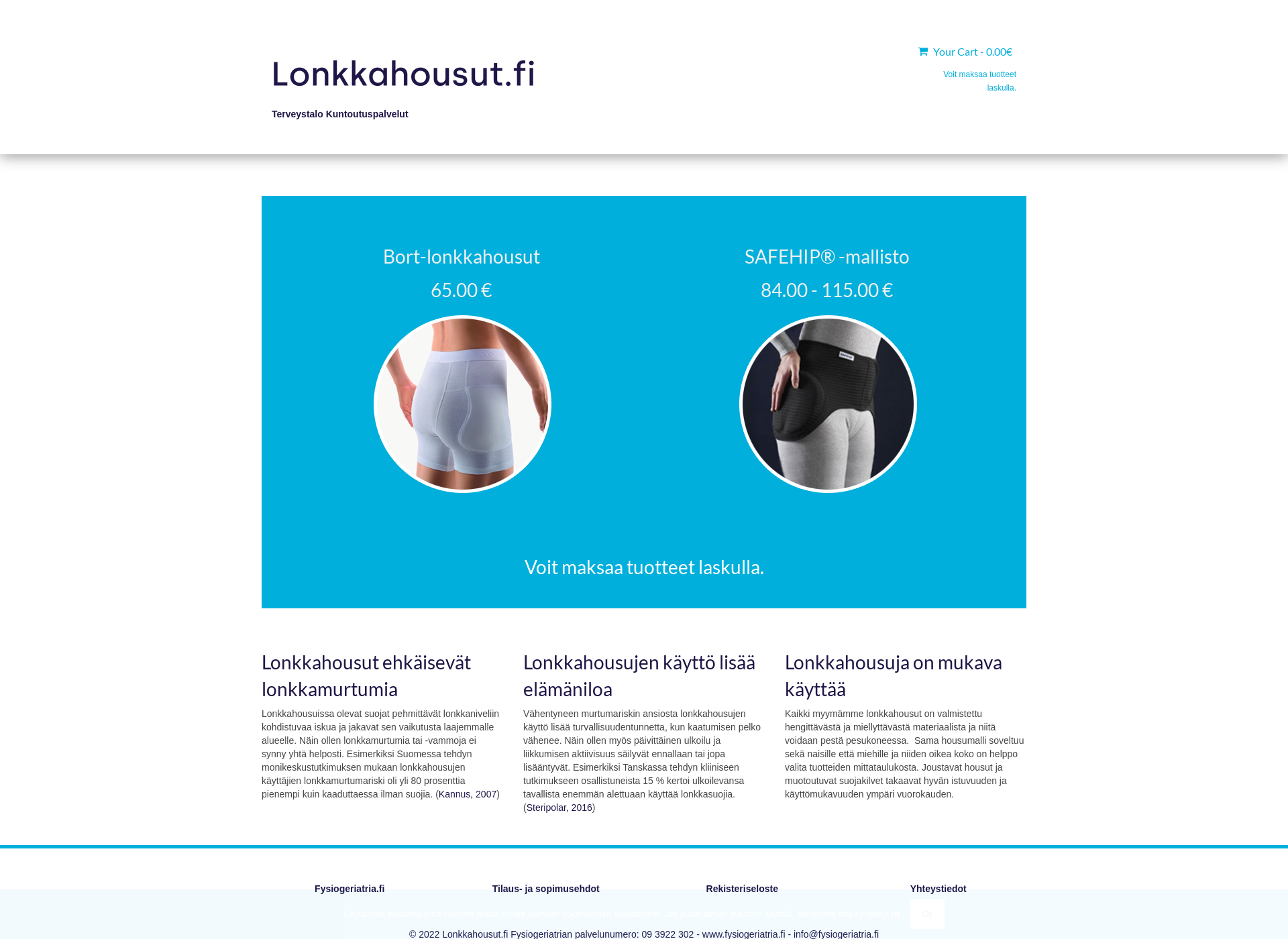 Screenshot for lonkkahousut.fi