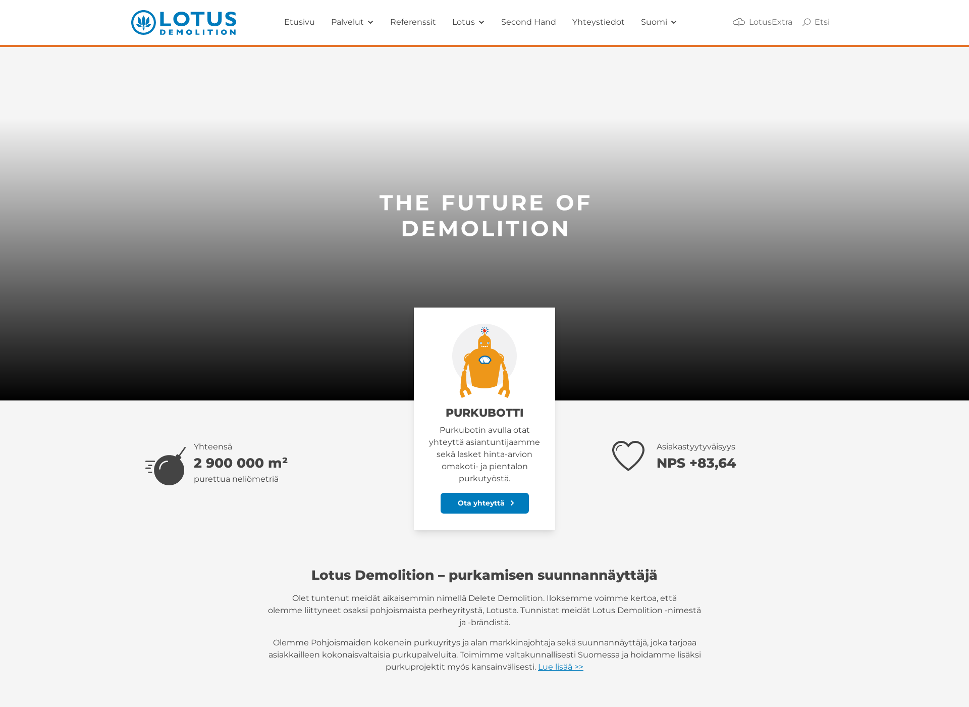Skärmdump för lotusdemolition.fi