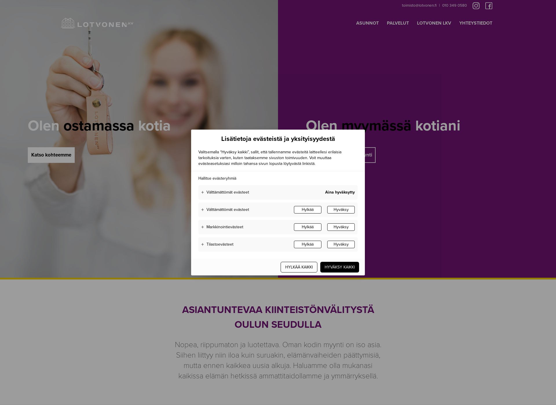 Screenshot for lotvonen.fi