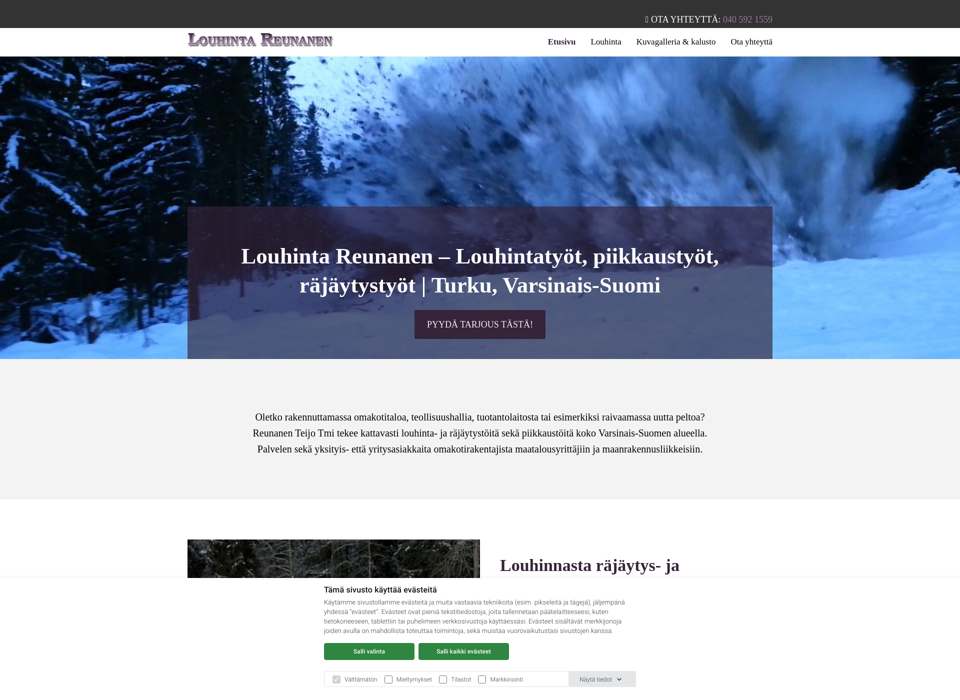 Screenshot for louhintareunanen.fi