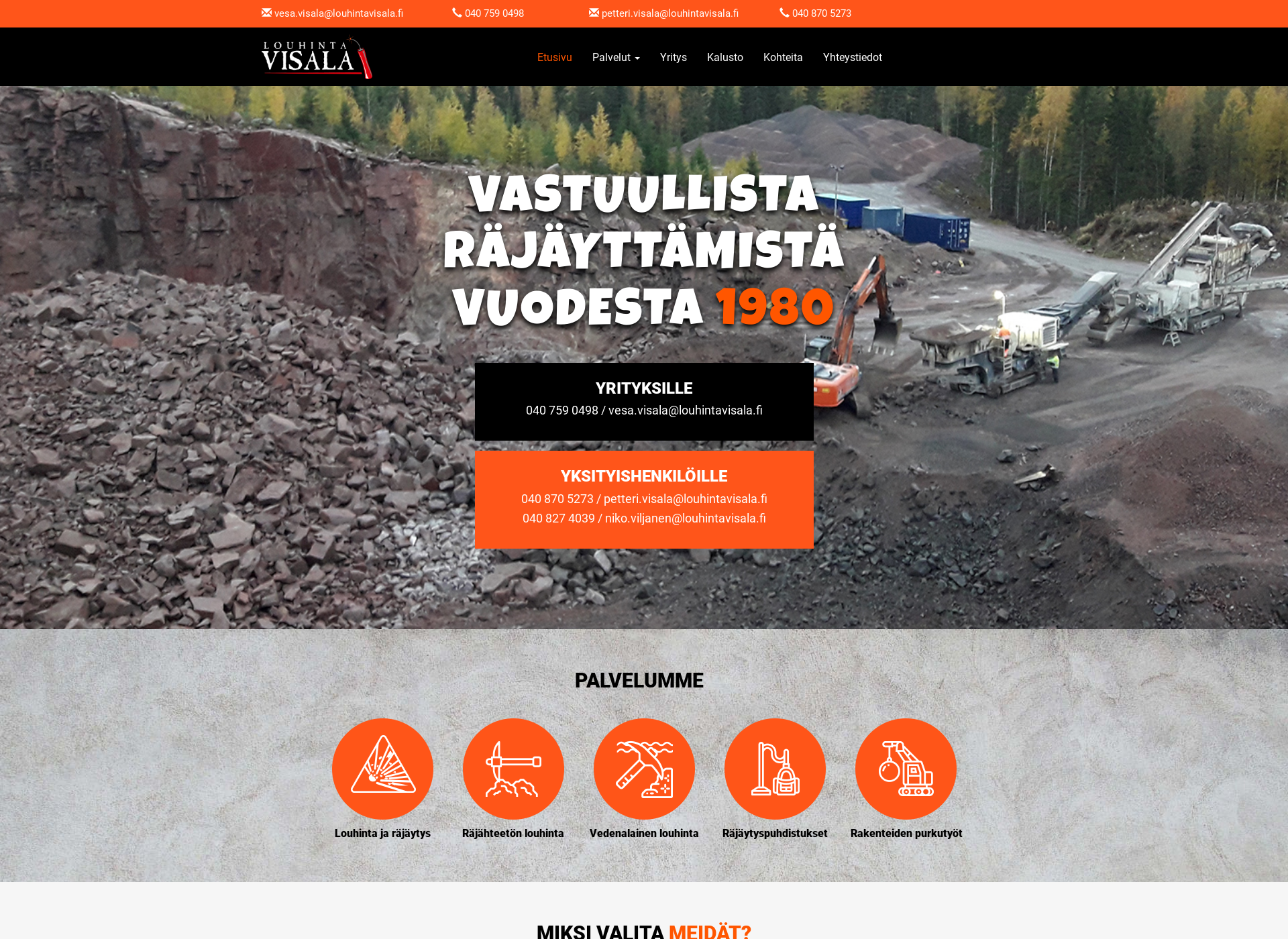 Screenshot for louhintavisala.fi