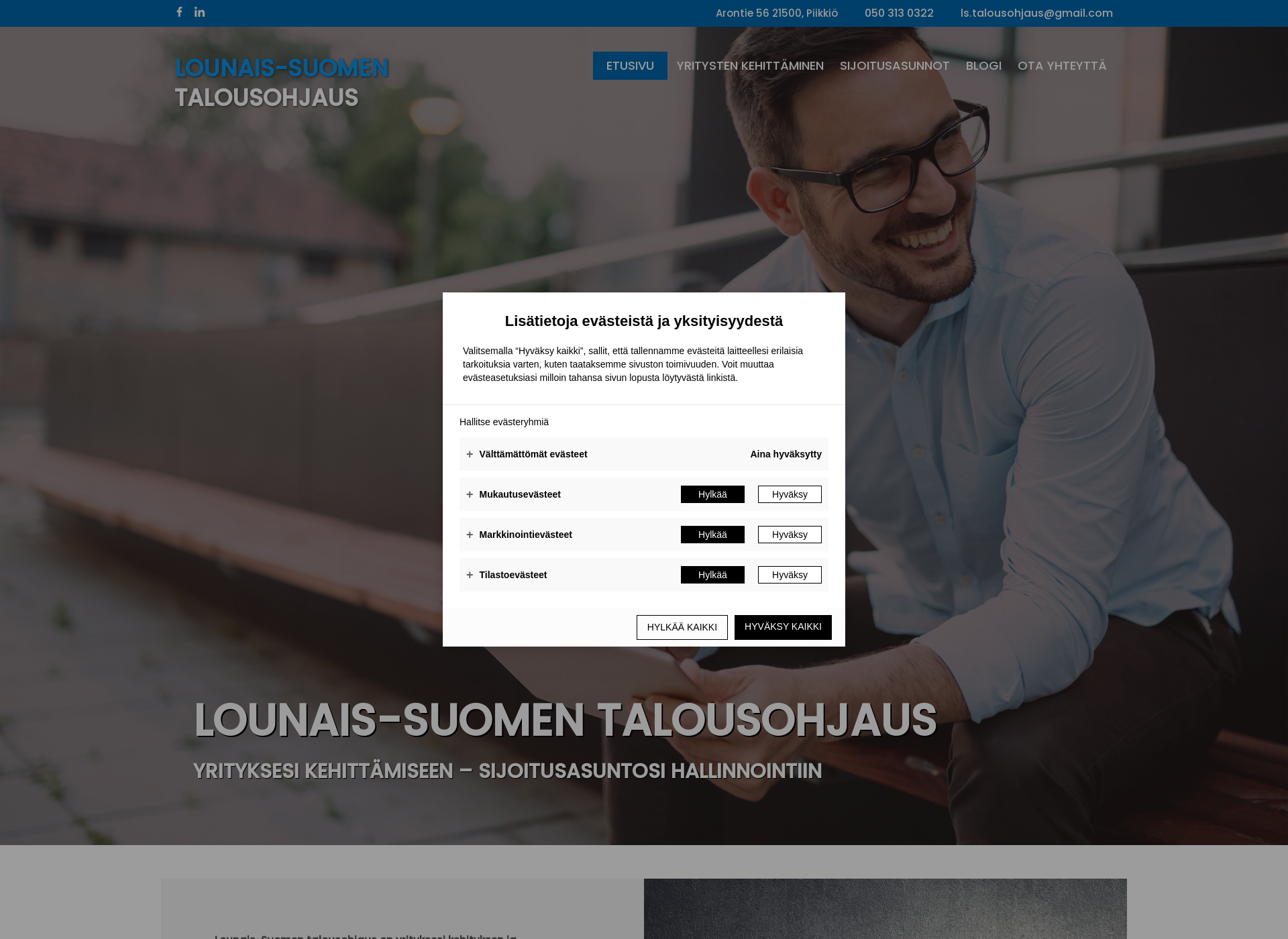 Screenshot for lounais-suomentalousohjaus.fi