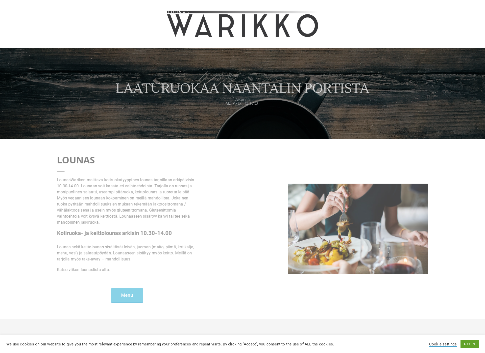 Skärmdump för lounaswarikko.fi