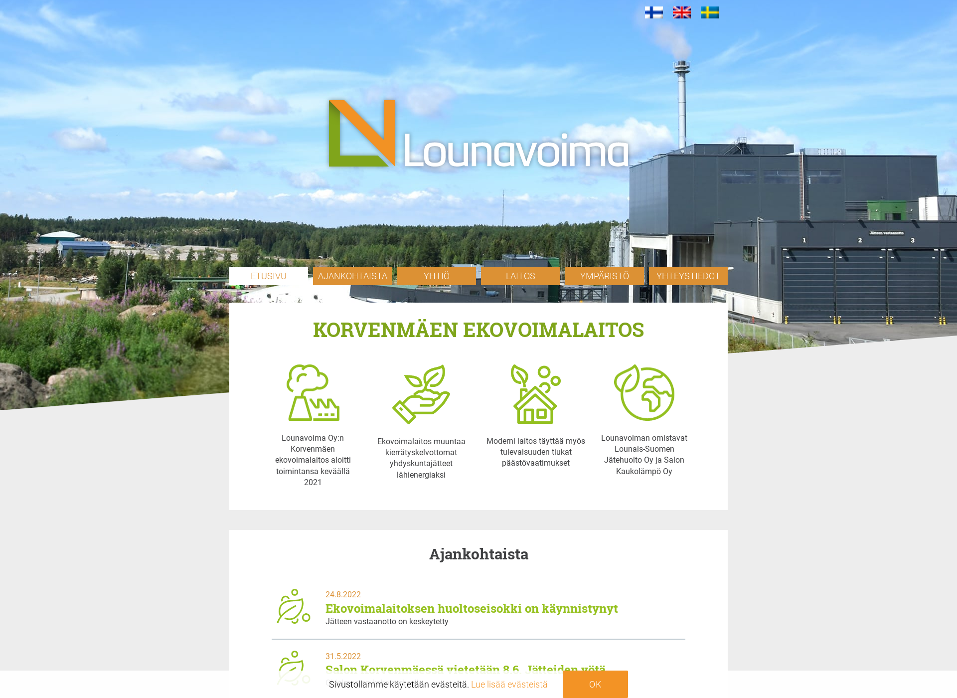 Screenshot for lounavoima.fi
