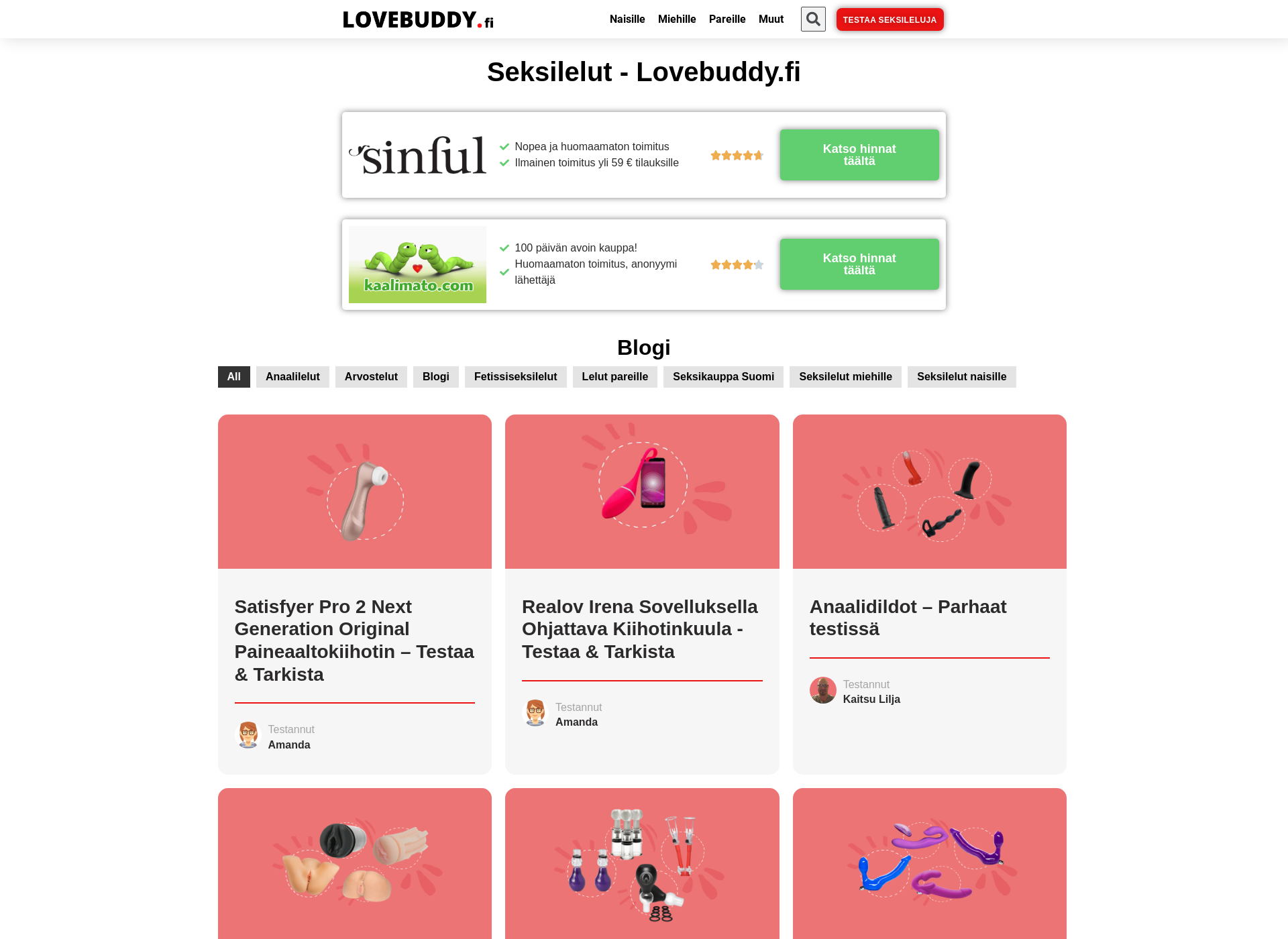 Screenshot for lovebuddy.fi