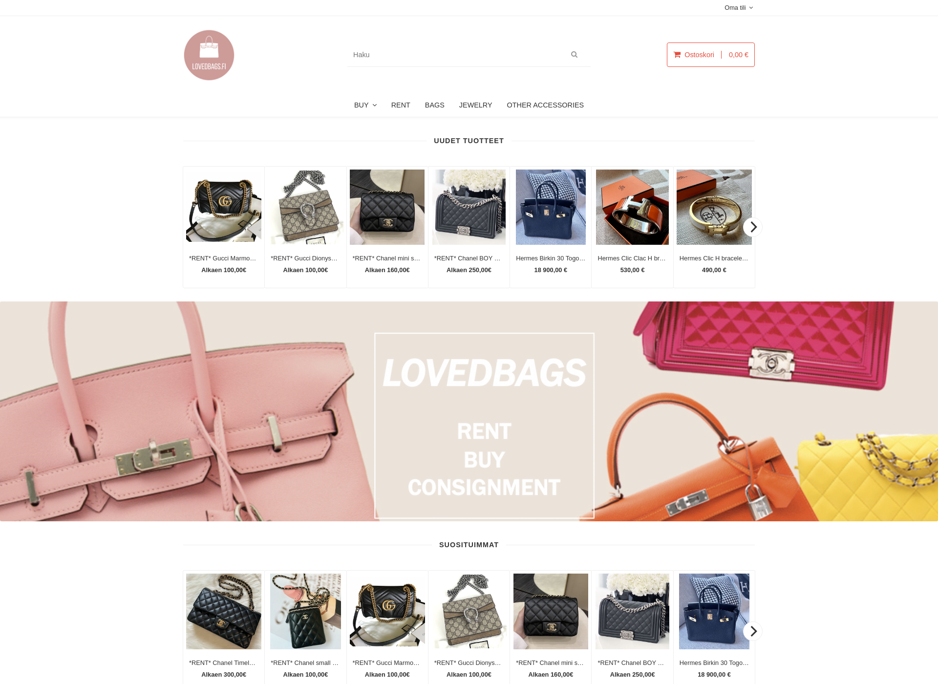 Screenshot for lovedbags.fi