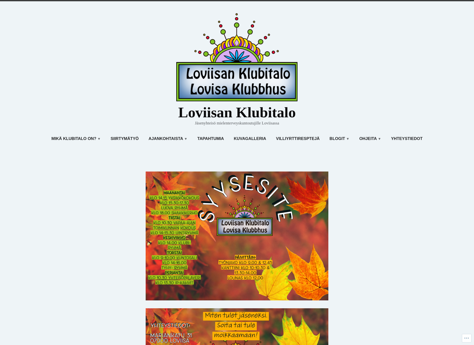 Screenshot for loviisanklubitalo.fi
