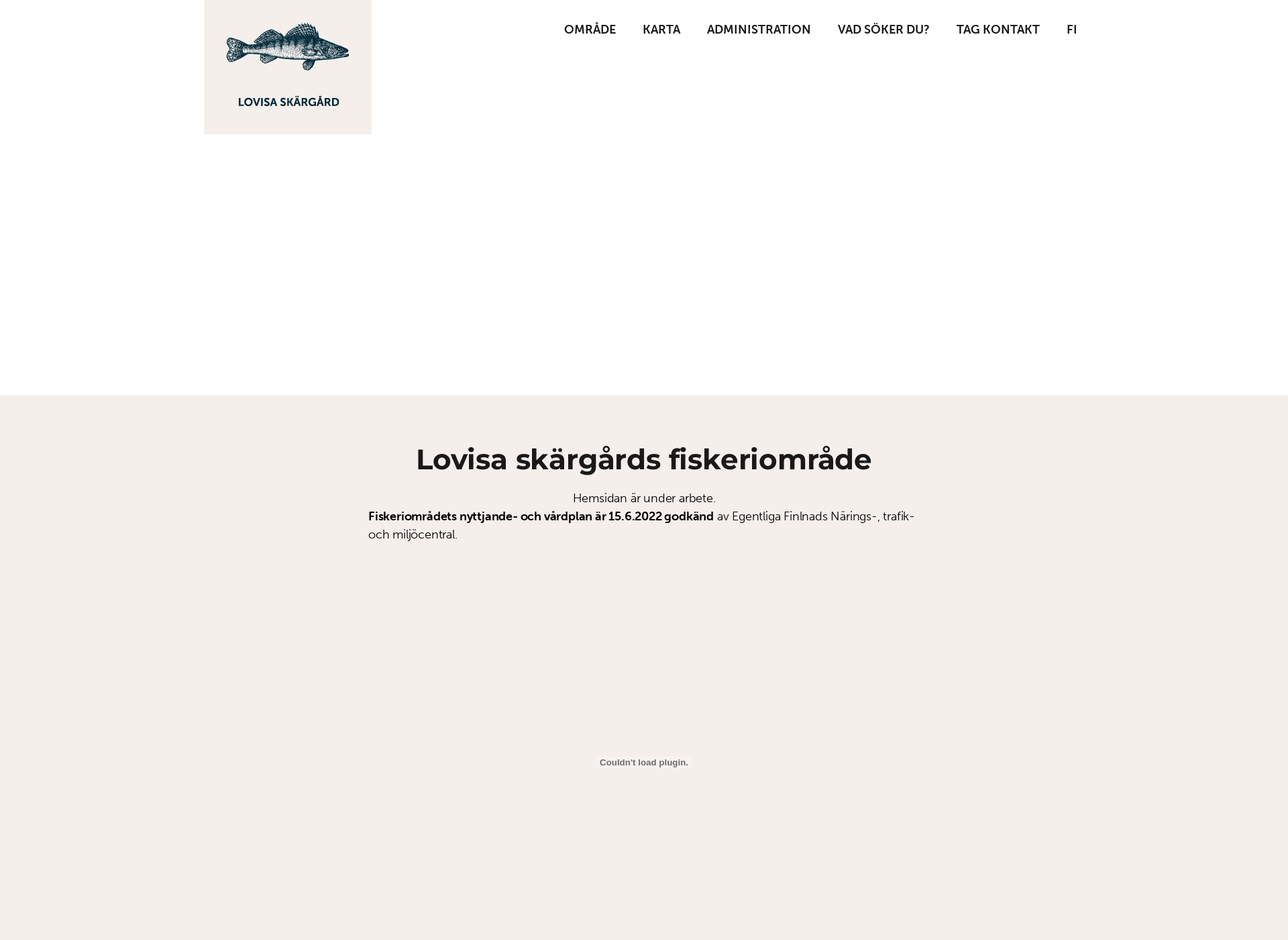 Skärmdump för loviisansaaristo.fi