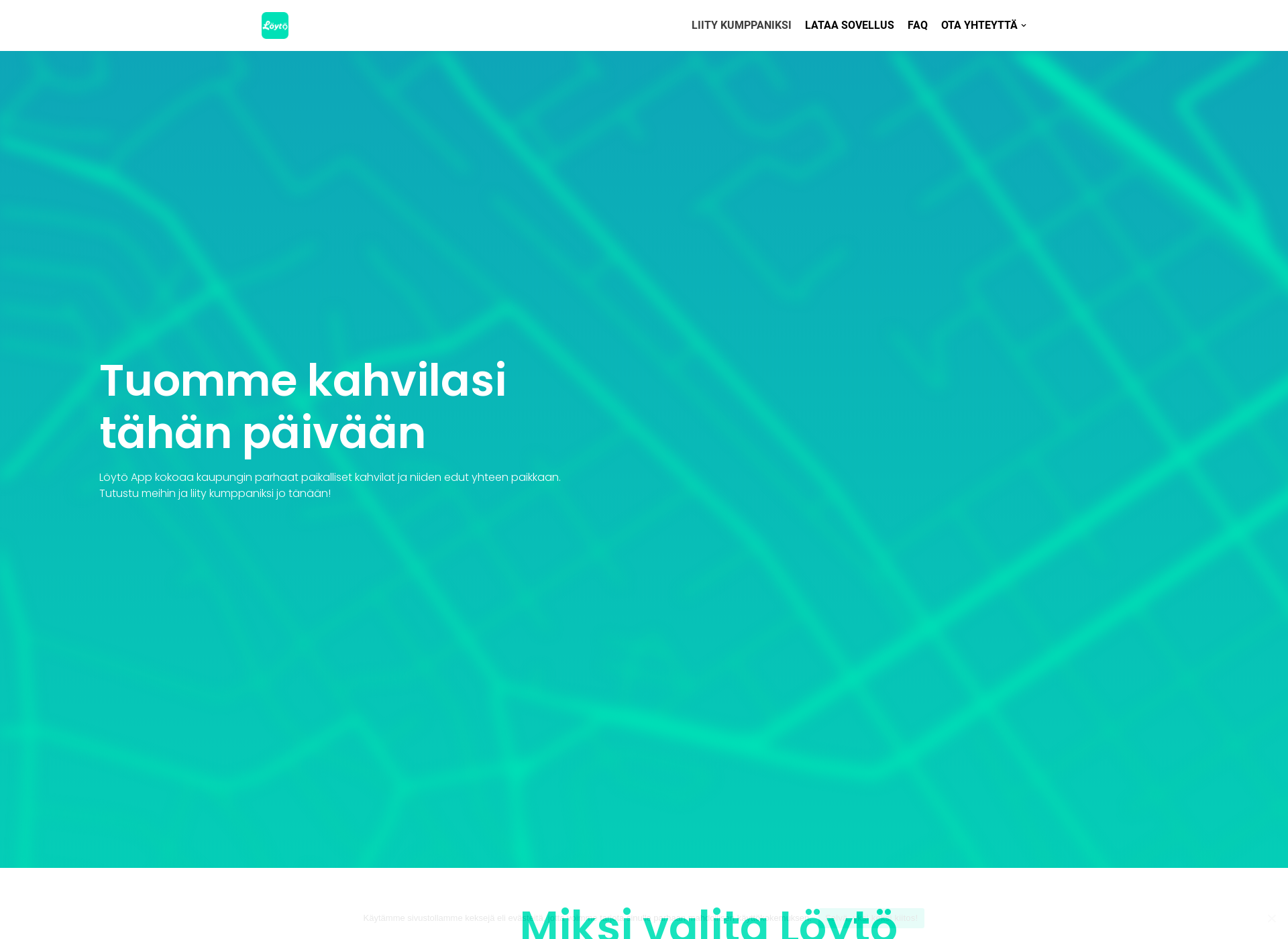 Skärmdump för loytoapp.fi
