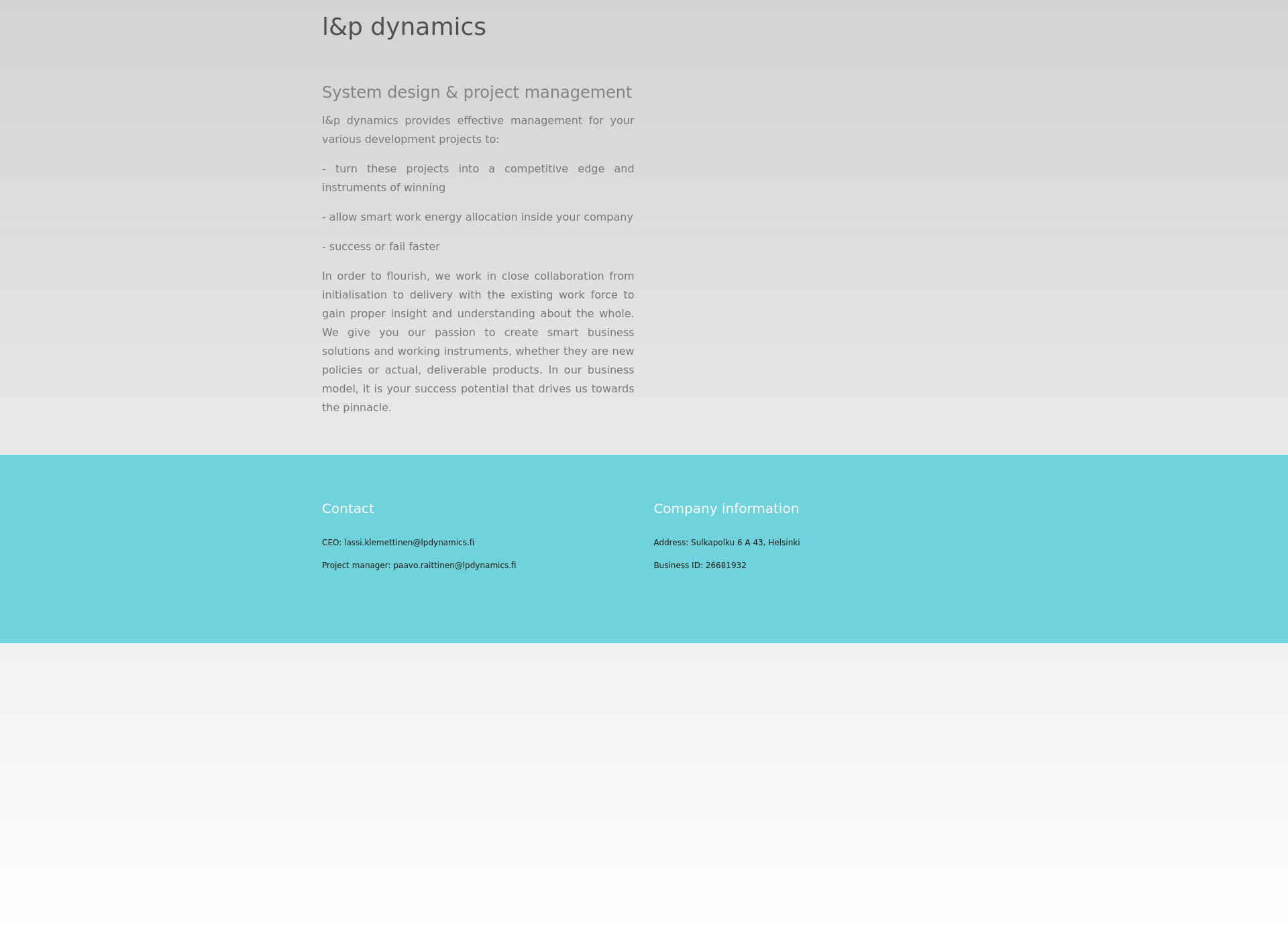 Screenshot for lpdynamics.fi
