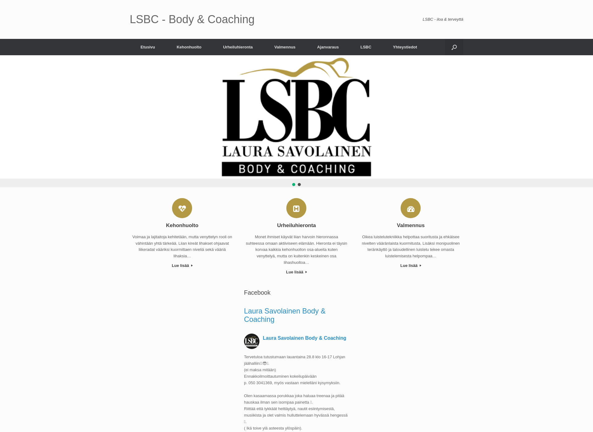Skärmdump för lsbc.fi