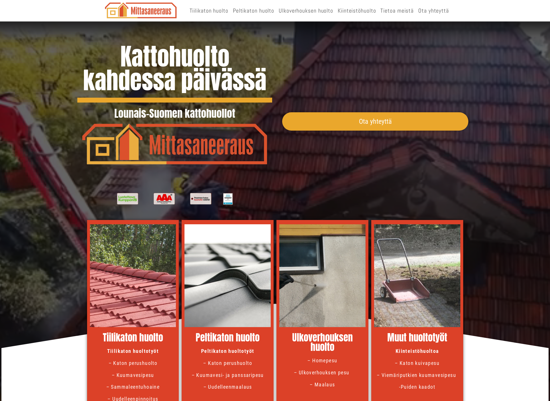 Screenshot for lskattohuolto.fi