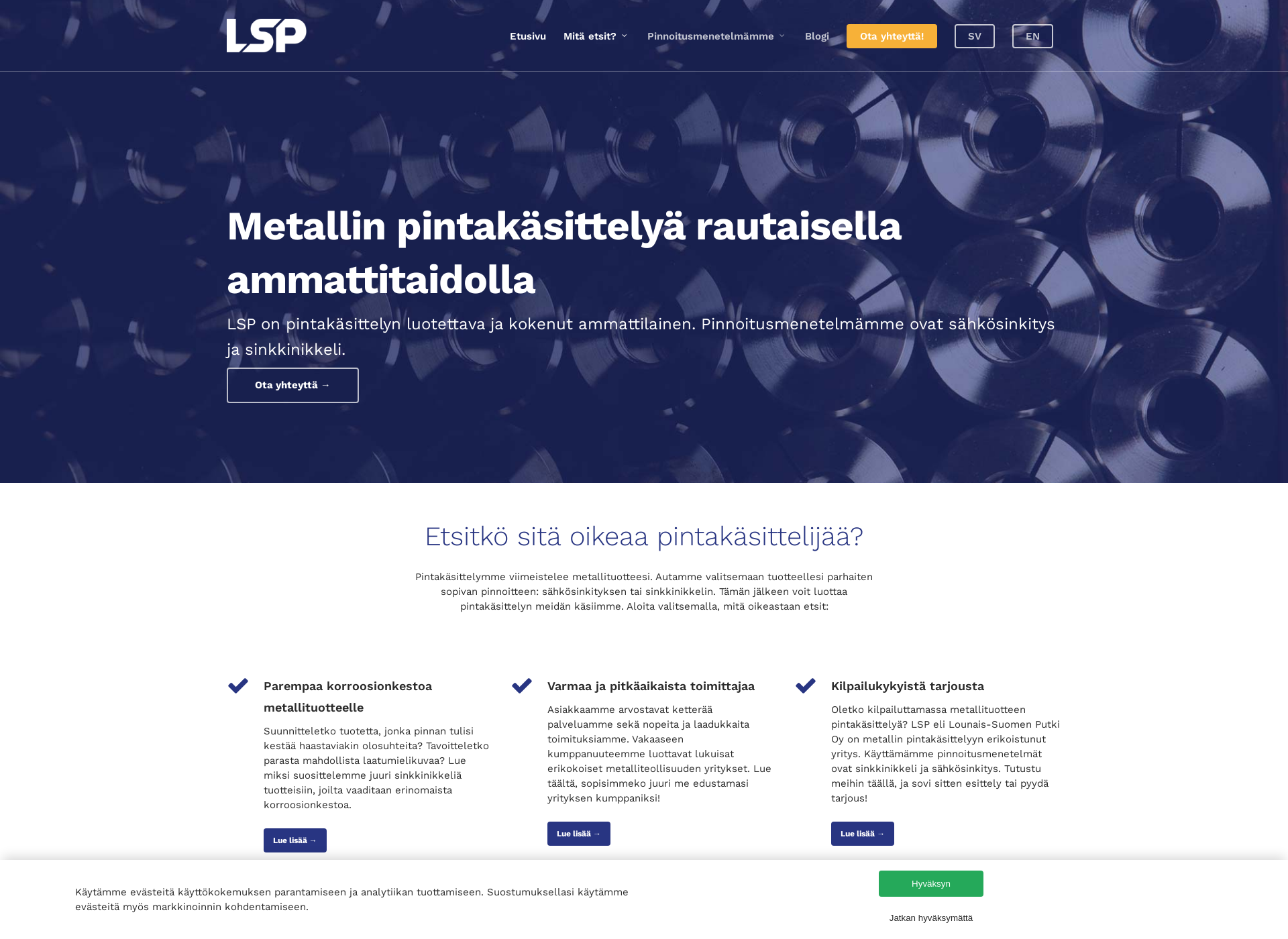 Screenshot for lsputki.fi