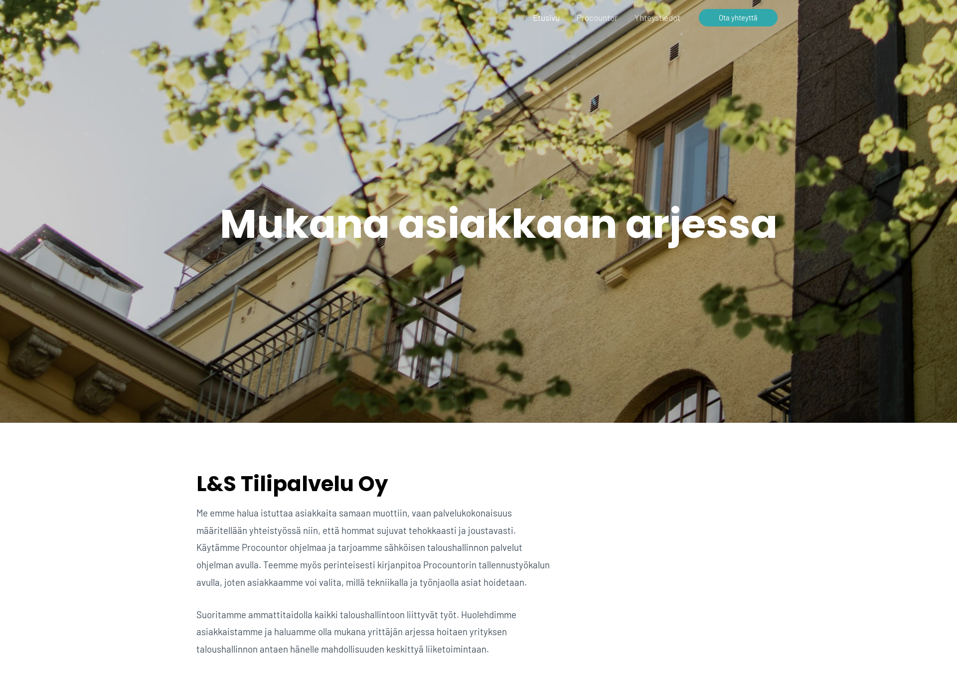 Skärmdump för lstilipalvelu.fi