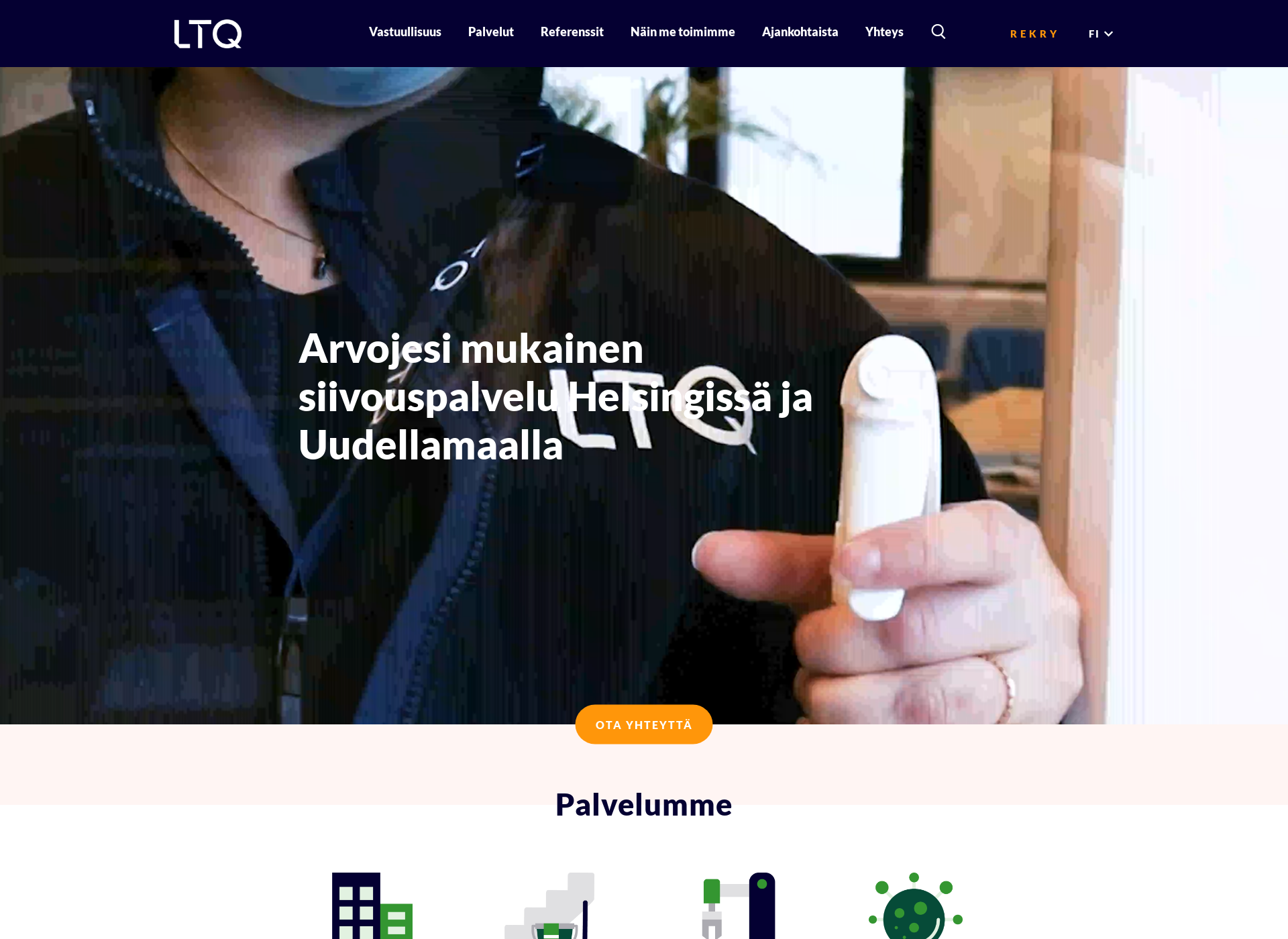 Skärmdump för ltq-siivous.fi
