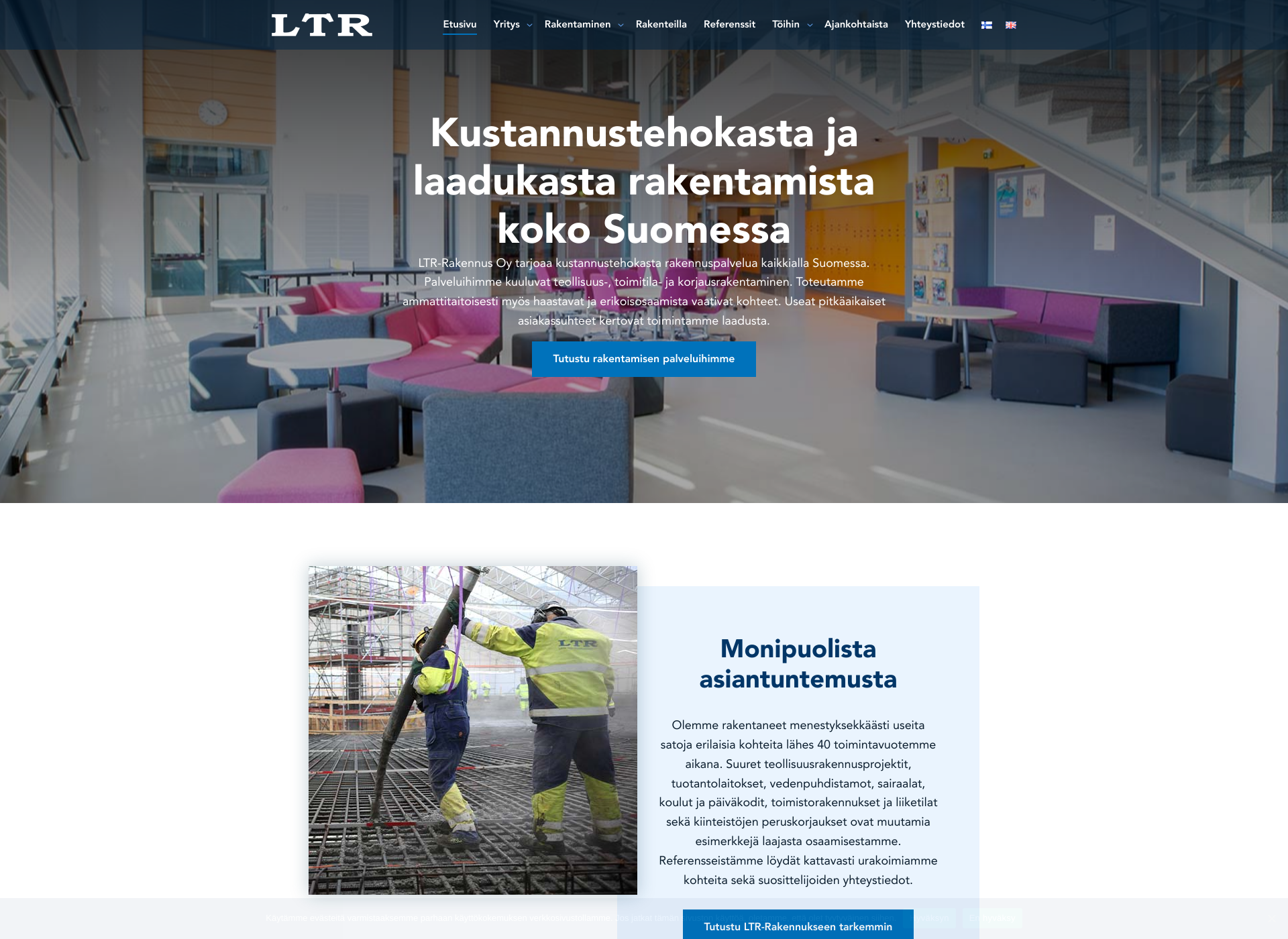 Näyttökuva ltr-rakennus.fi
