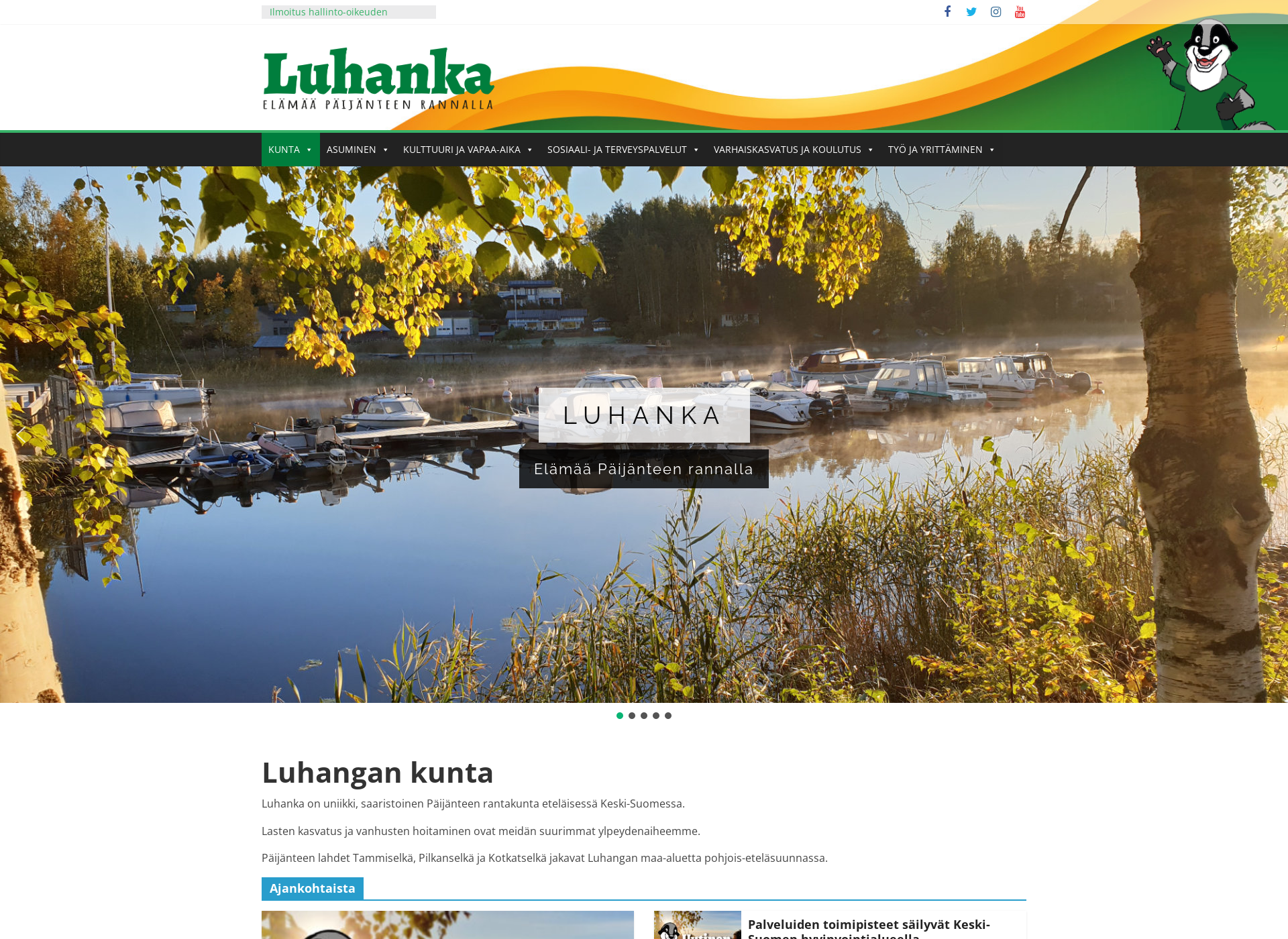 Screenshot for luhanka.fi