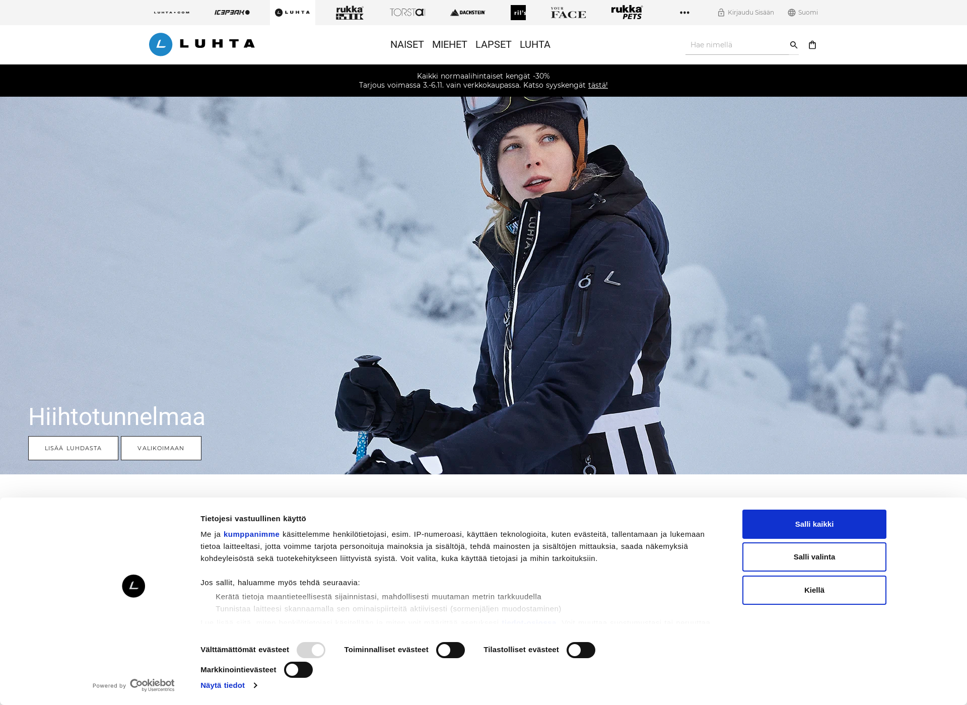 Screenshot for luhta.fi