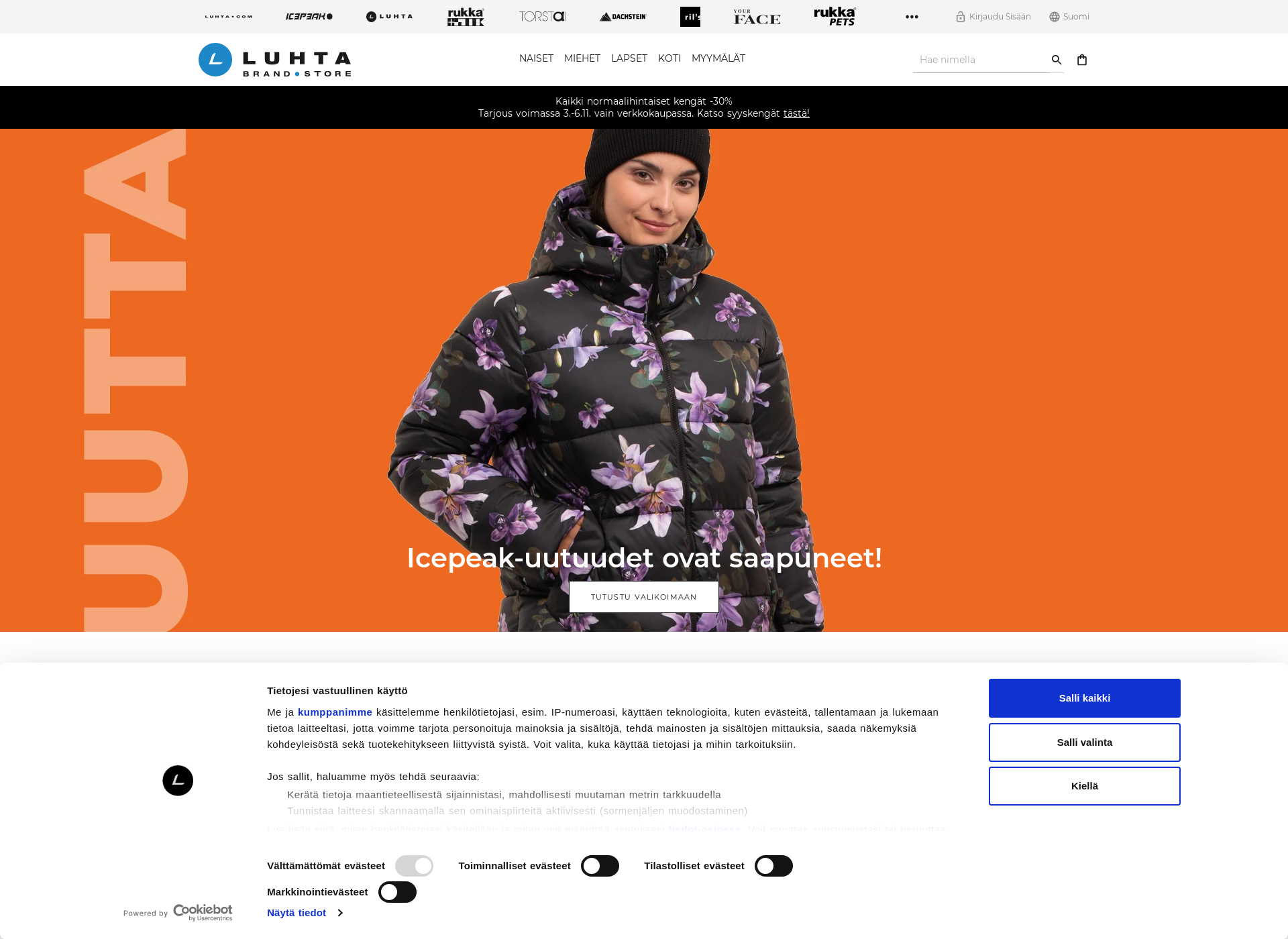 Screenshot for luhtabrandstore.fi