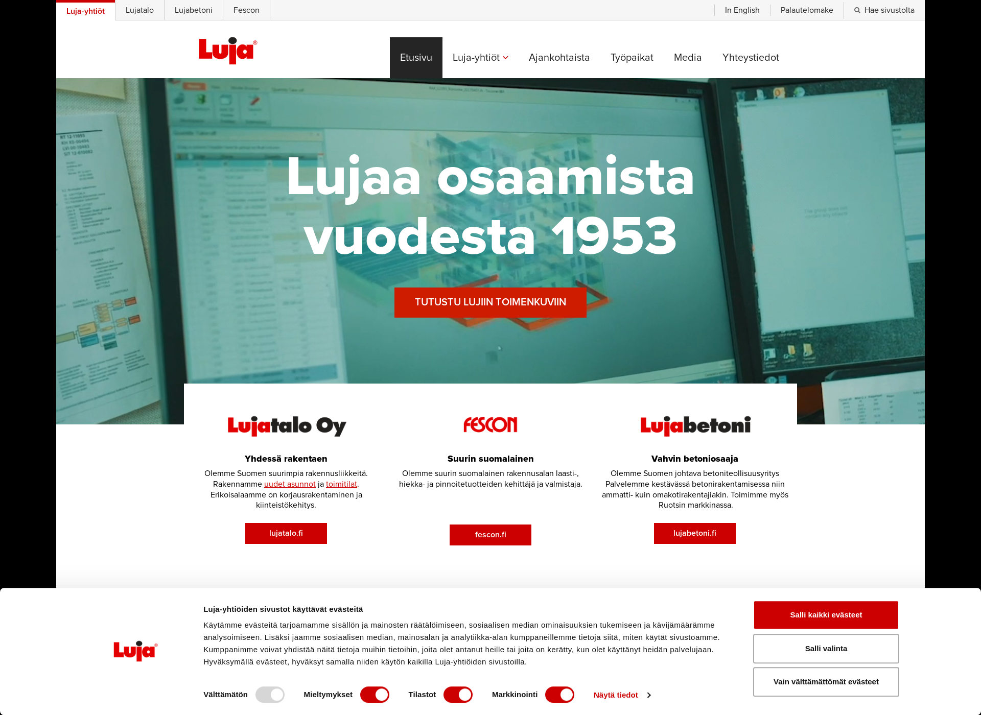 Screenshot for luja.fi