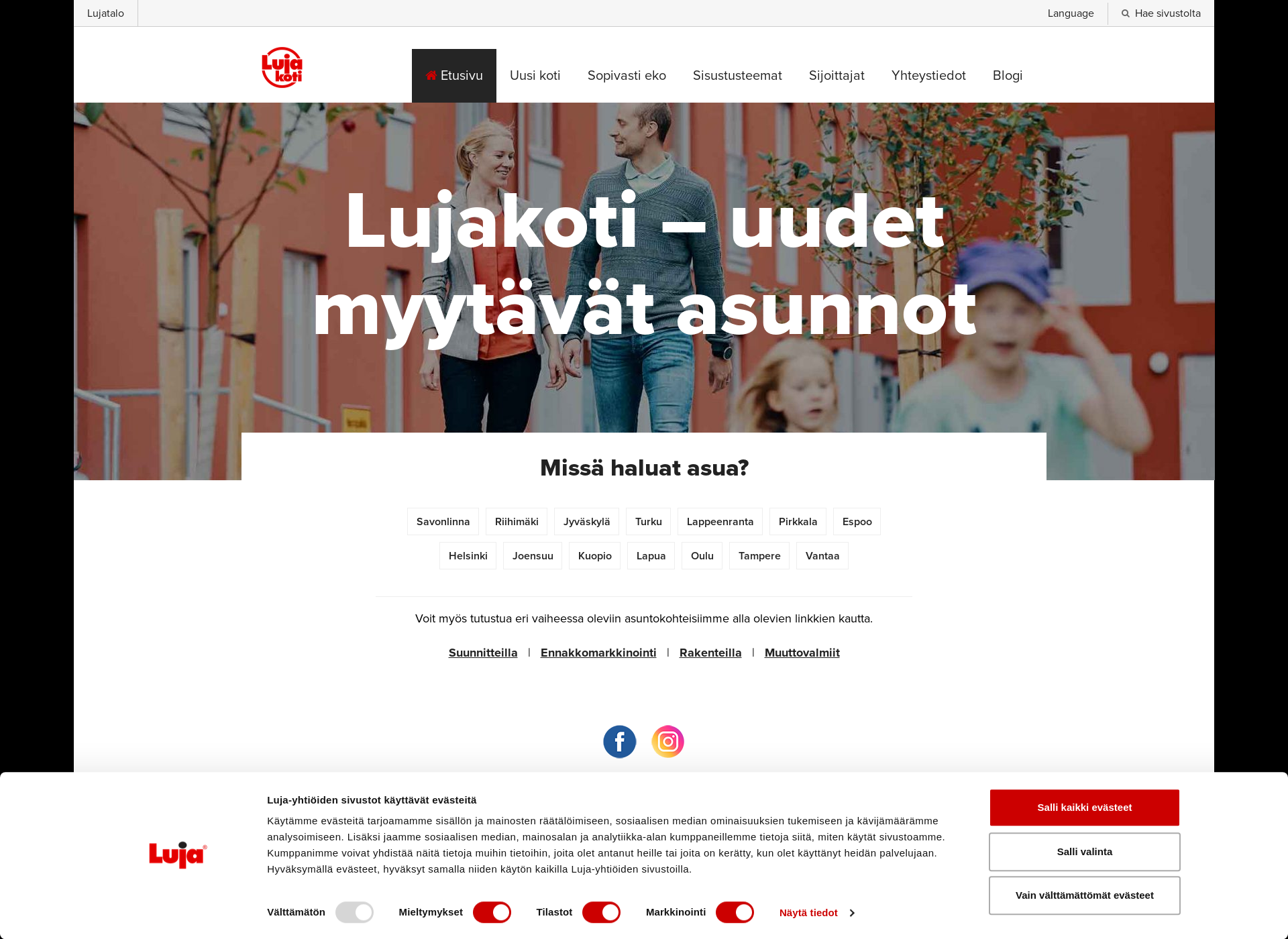 Screenshot for lujakoti.fi