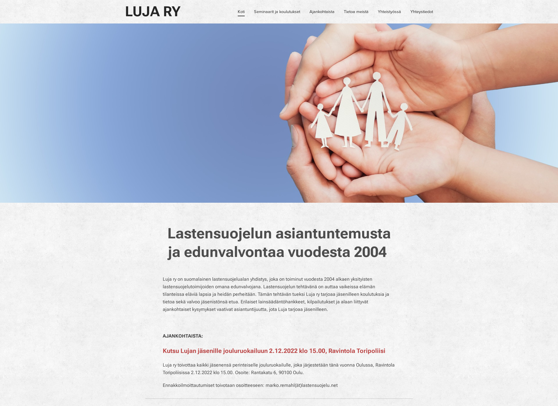 Skärmdump för lujary.fi
