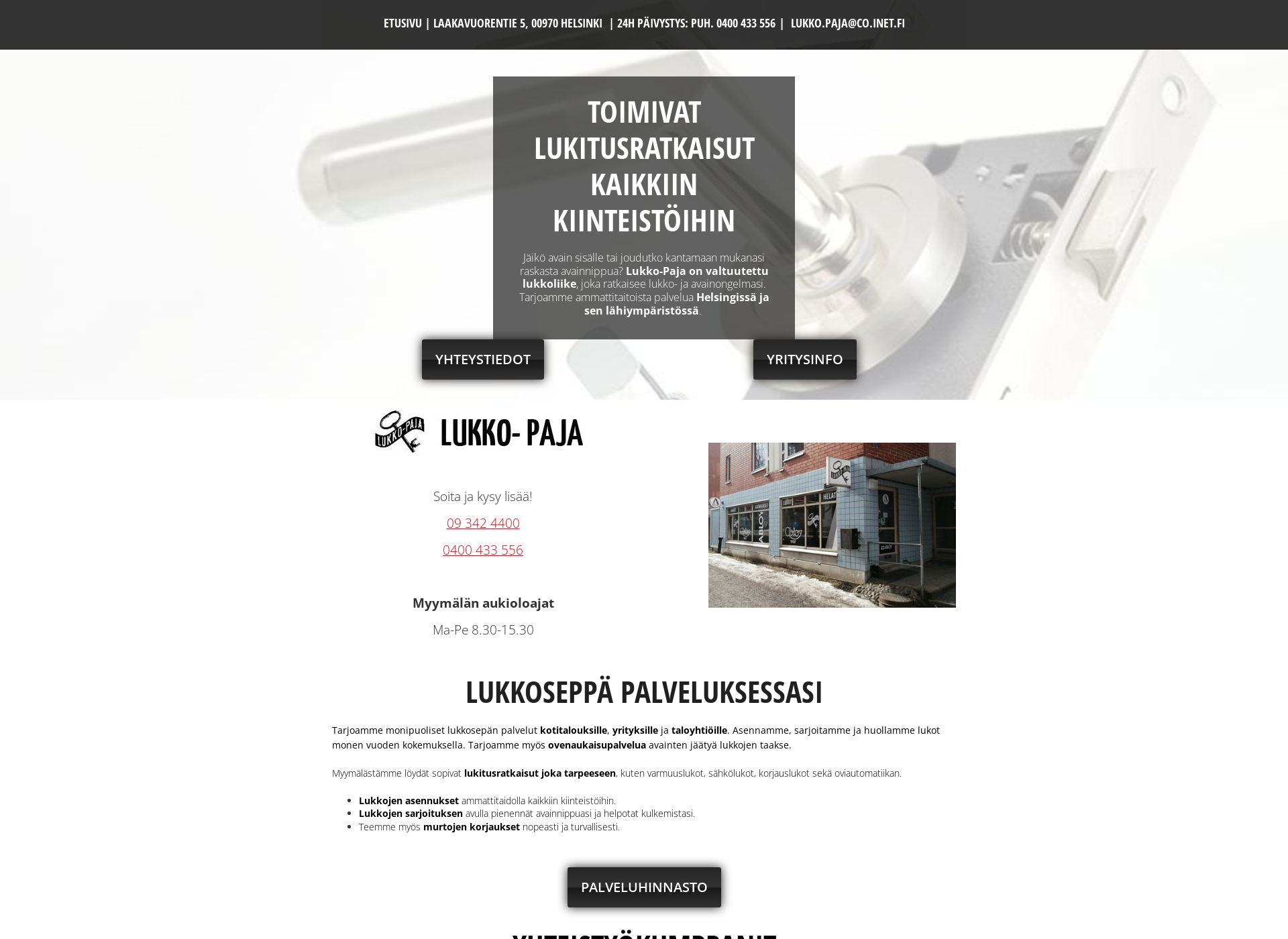 Screenshot for lukkopaja.fi