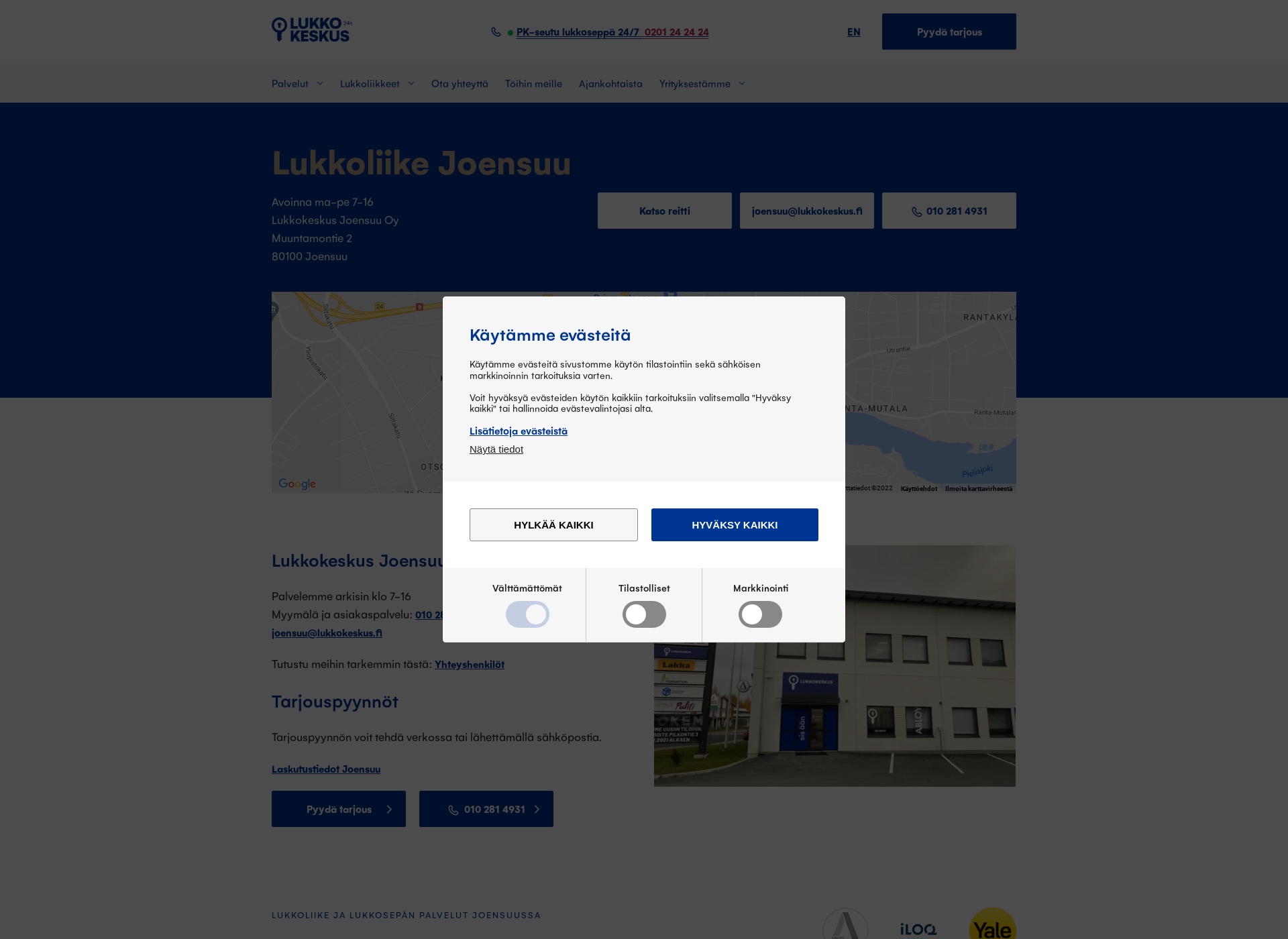 Skärmdump för lukkoukot.fi