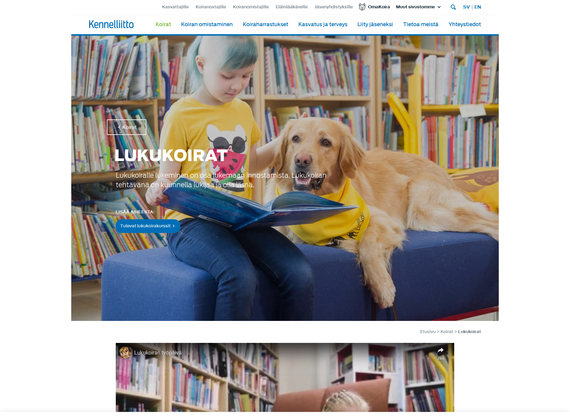 Screenshot for lukukoira.fi
