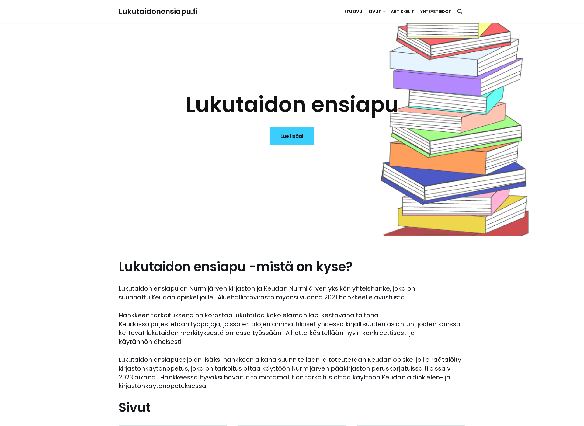 Screenshot for lukutaidonensiapu.fi