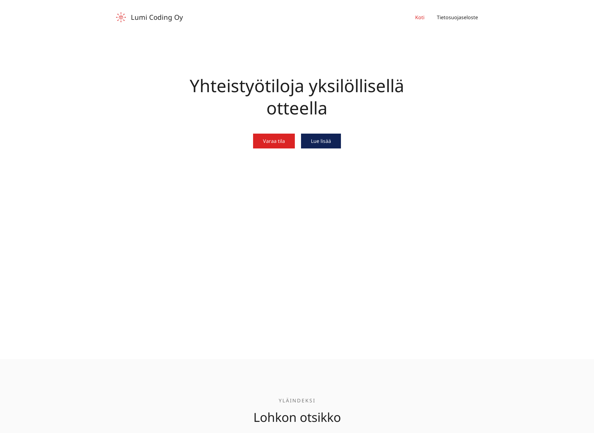 Screenshot for lumicoding.fi