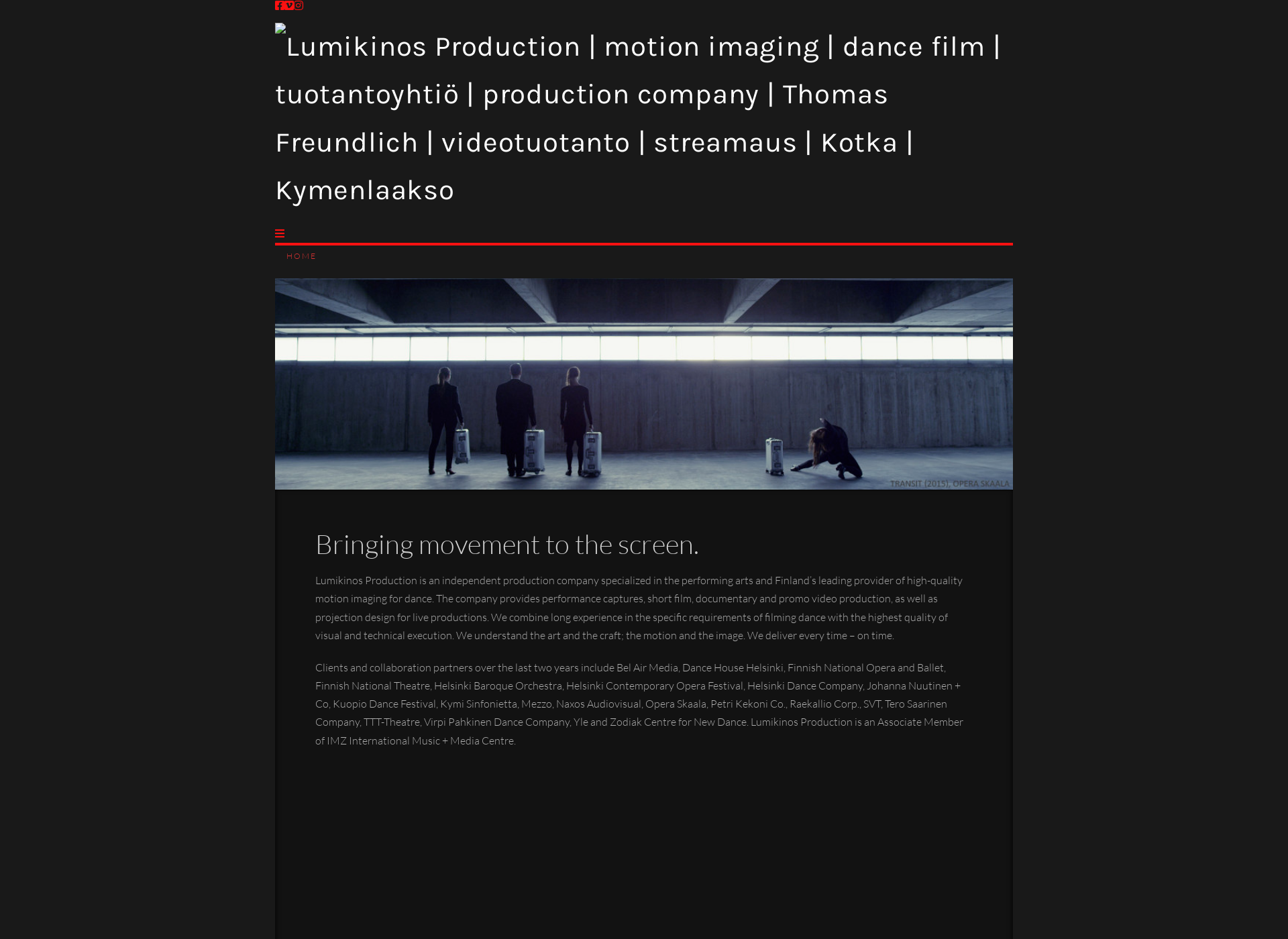 Screenshot for lumikinosproduction.fi