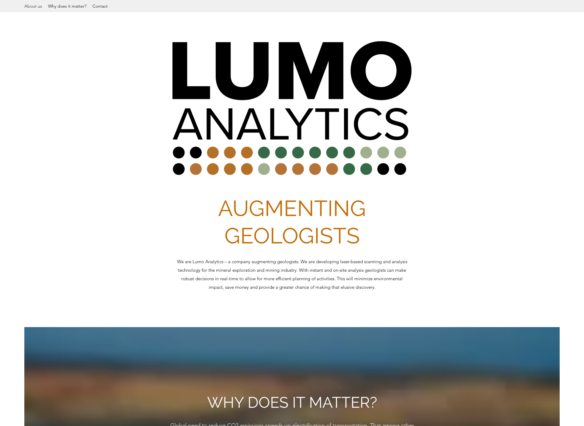 Screenshot for lumoanalytics.com