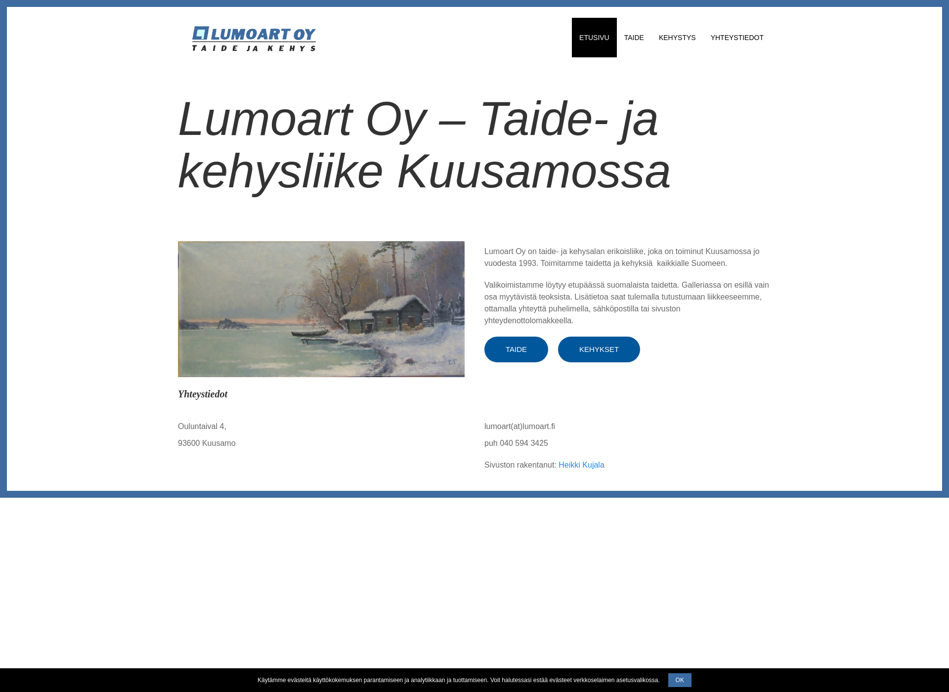 Skärmdump för lumoart.fi