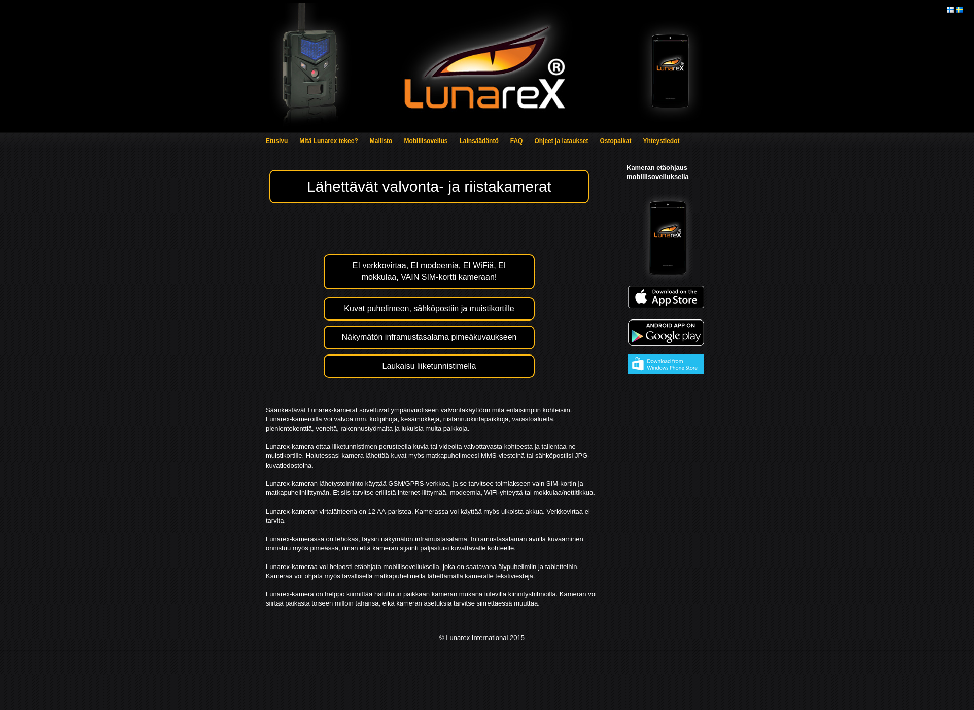 Screenshot for lunarex.fi
