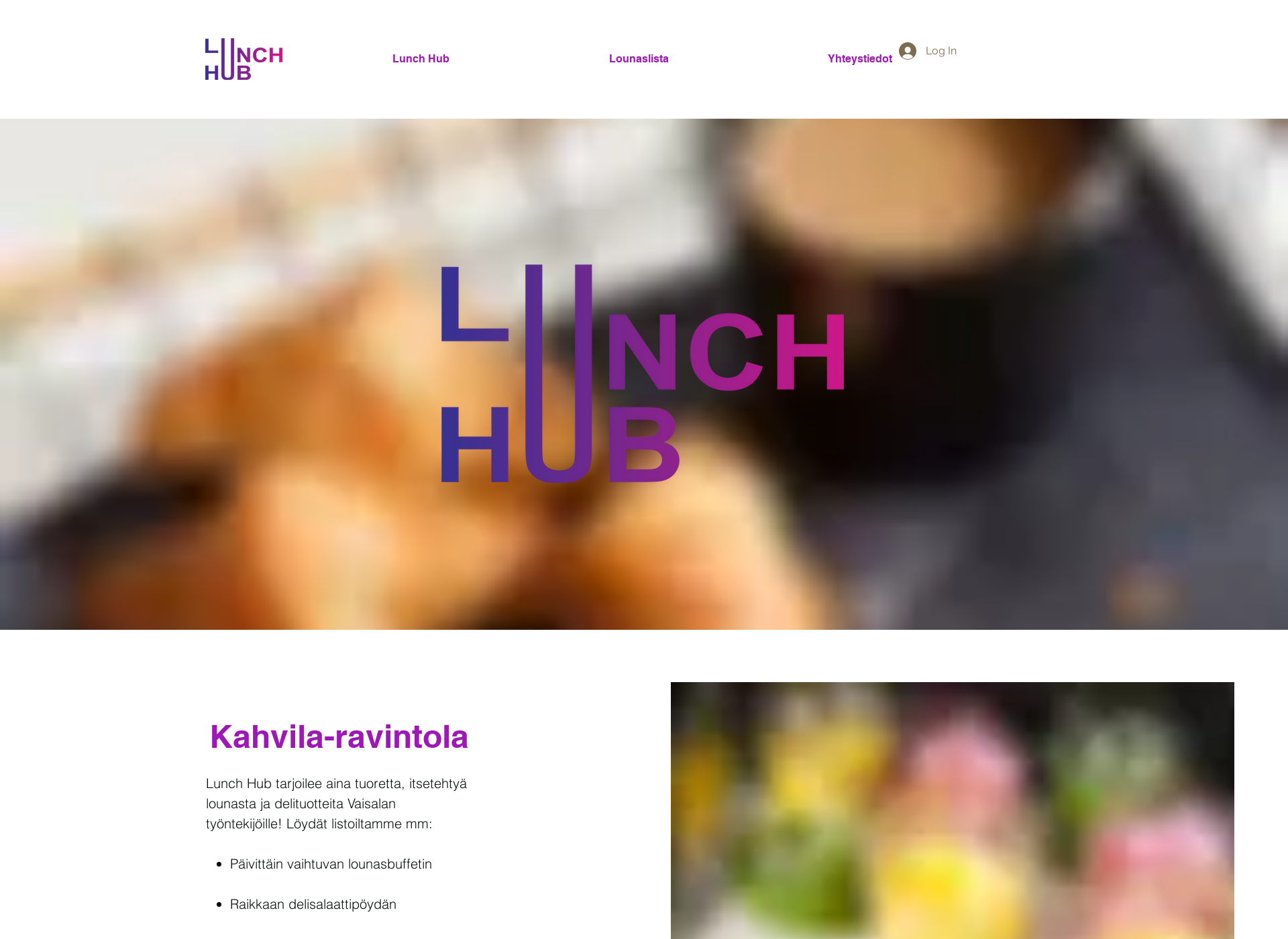 Näyttökuva lunchhub.fi