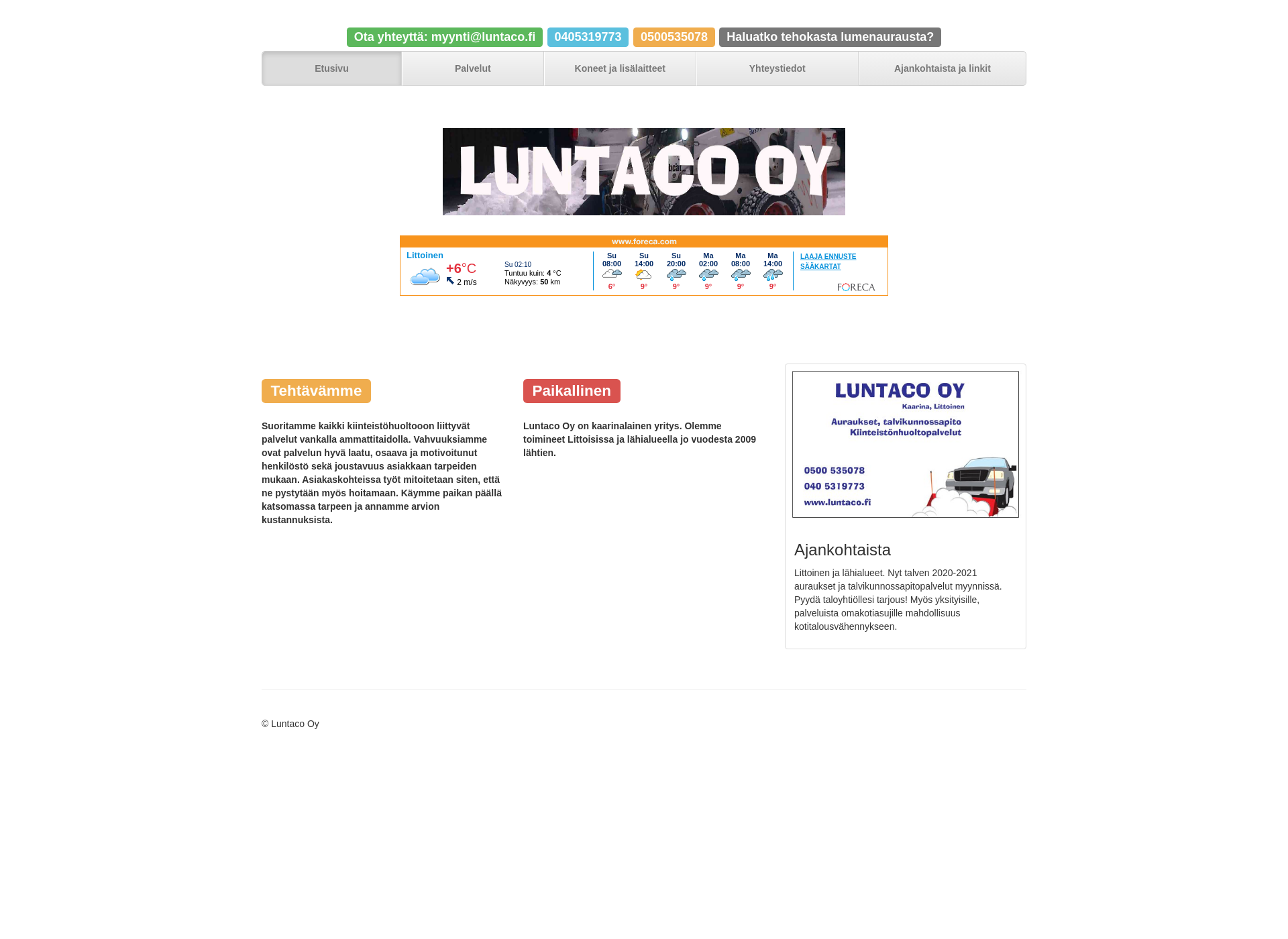 Screenshot for luntaco.fi